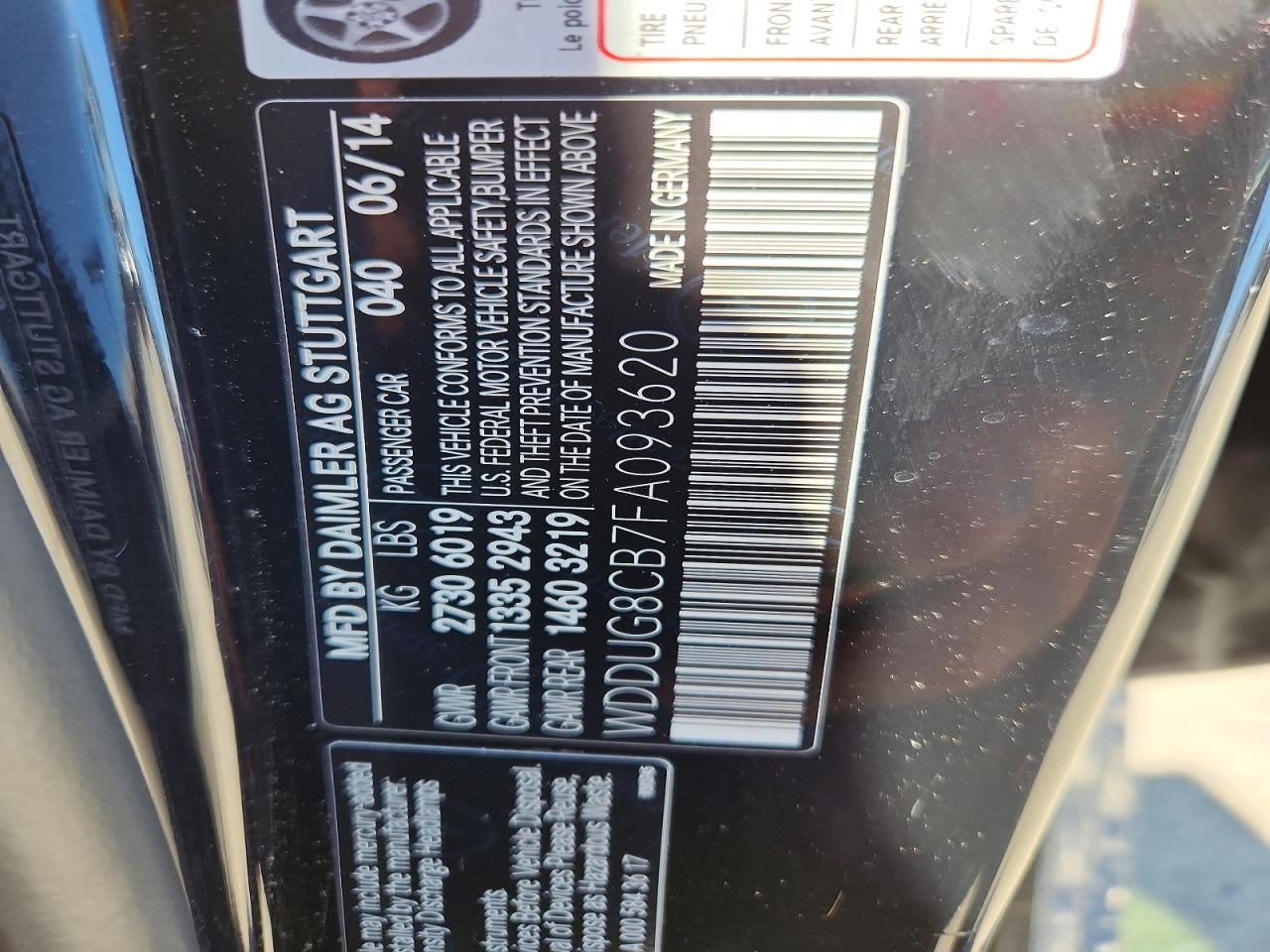 2015 Mercedes-benz S 550 Black vin: WDDUG8CB7FA093620