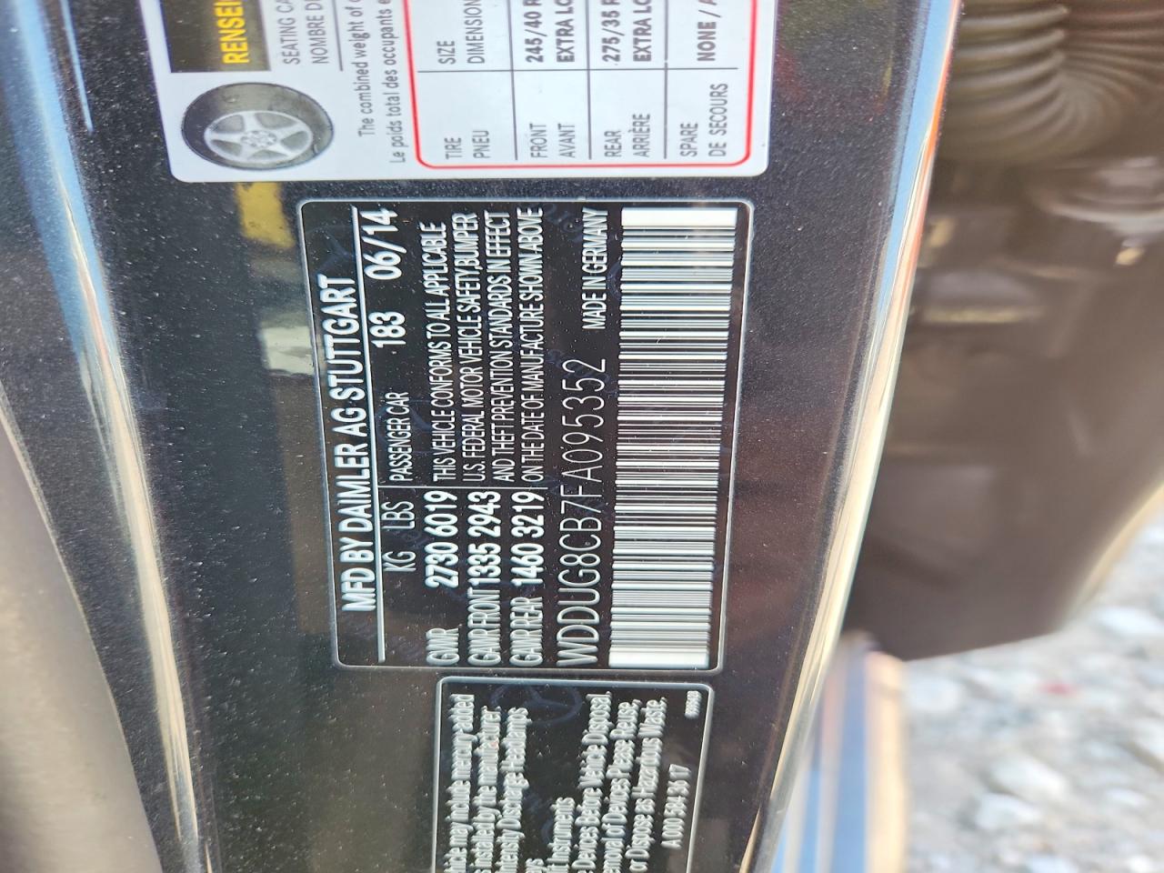 2015 Mercedes-benz S 550 Black vin: WDDUG8CB7FA095352