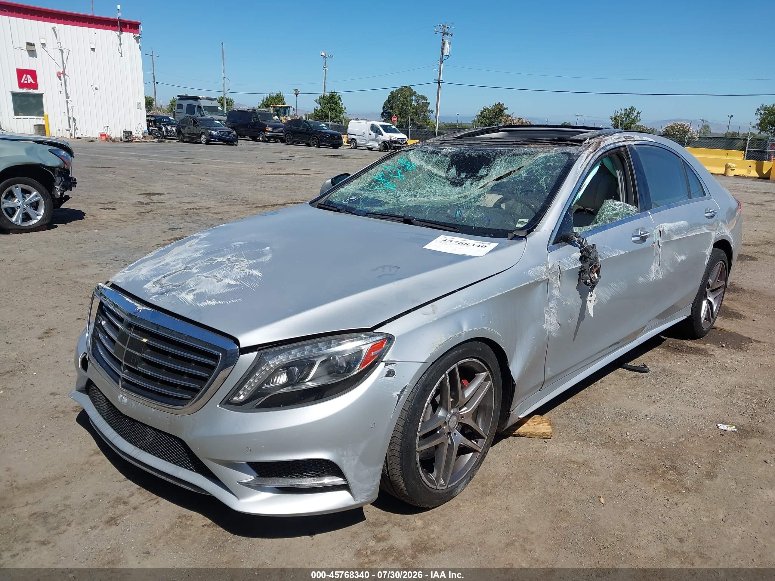 2015 Mercedes-benz S 550   Silver vin: WDDUG8CB7FA109833