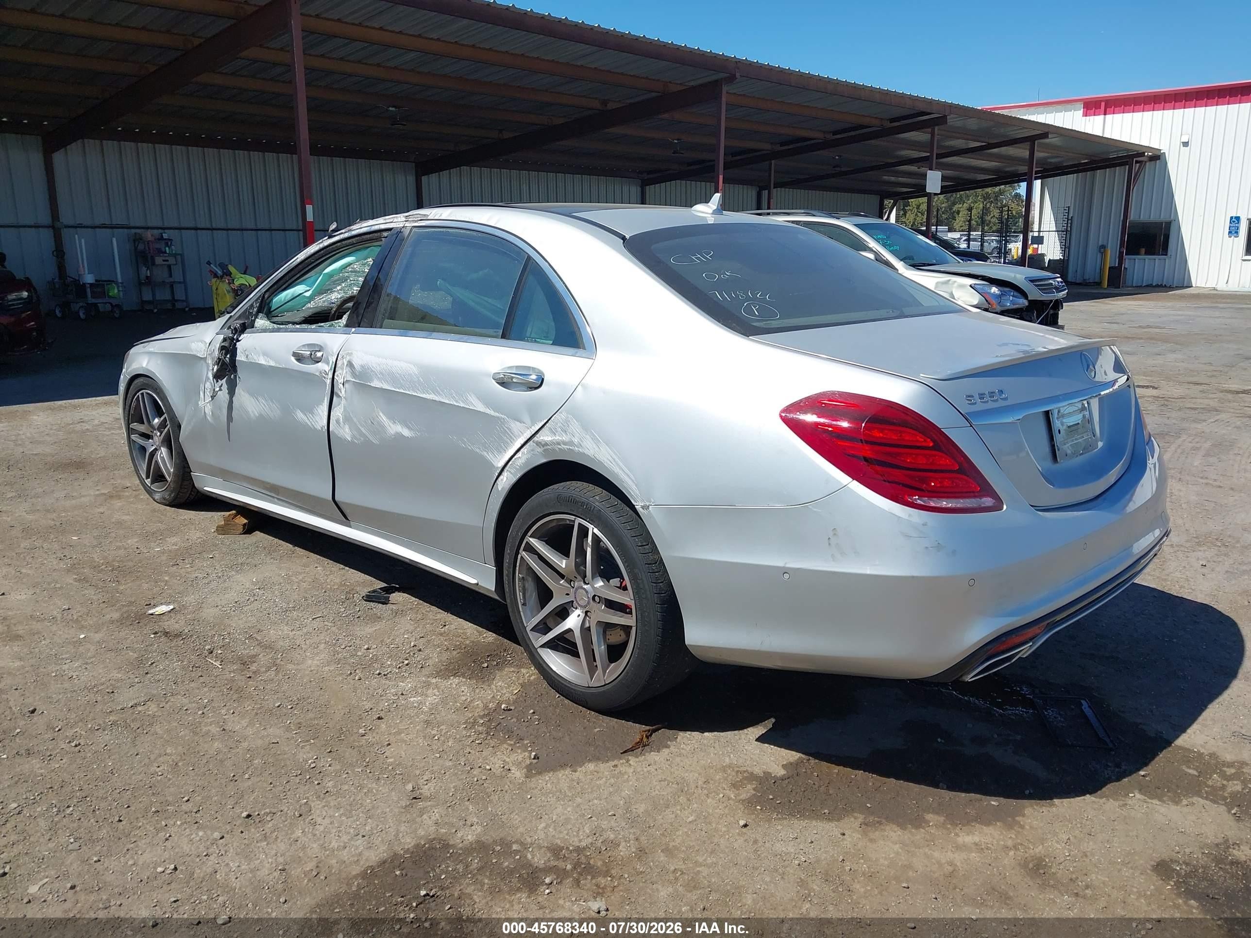 2015 Mercedes-benz S 550   Silver vin: WDDUG8CB7FA109833