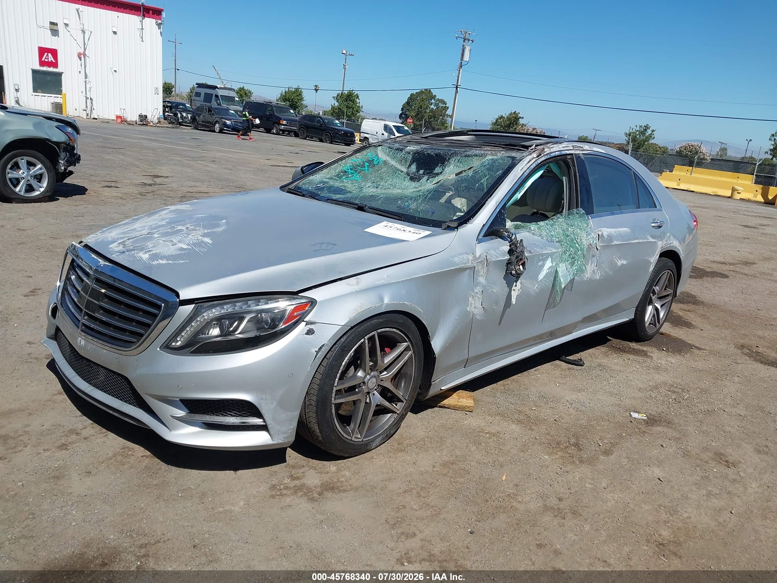 2015 Mercedes-benz S 550   Silver vin: WDDUG8CB7FA109833