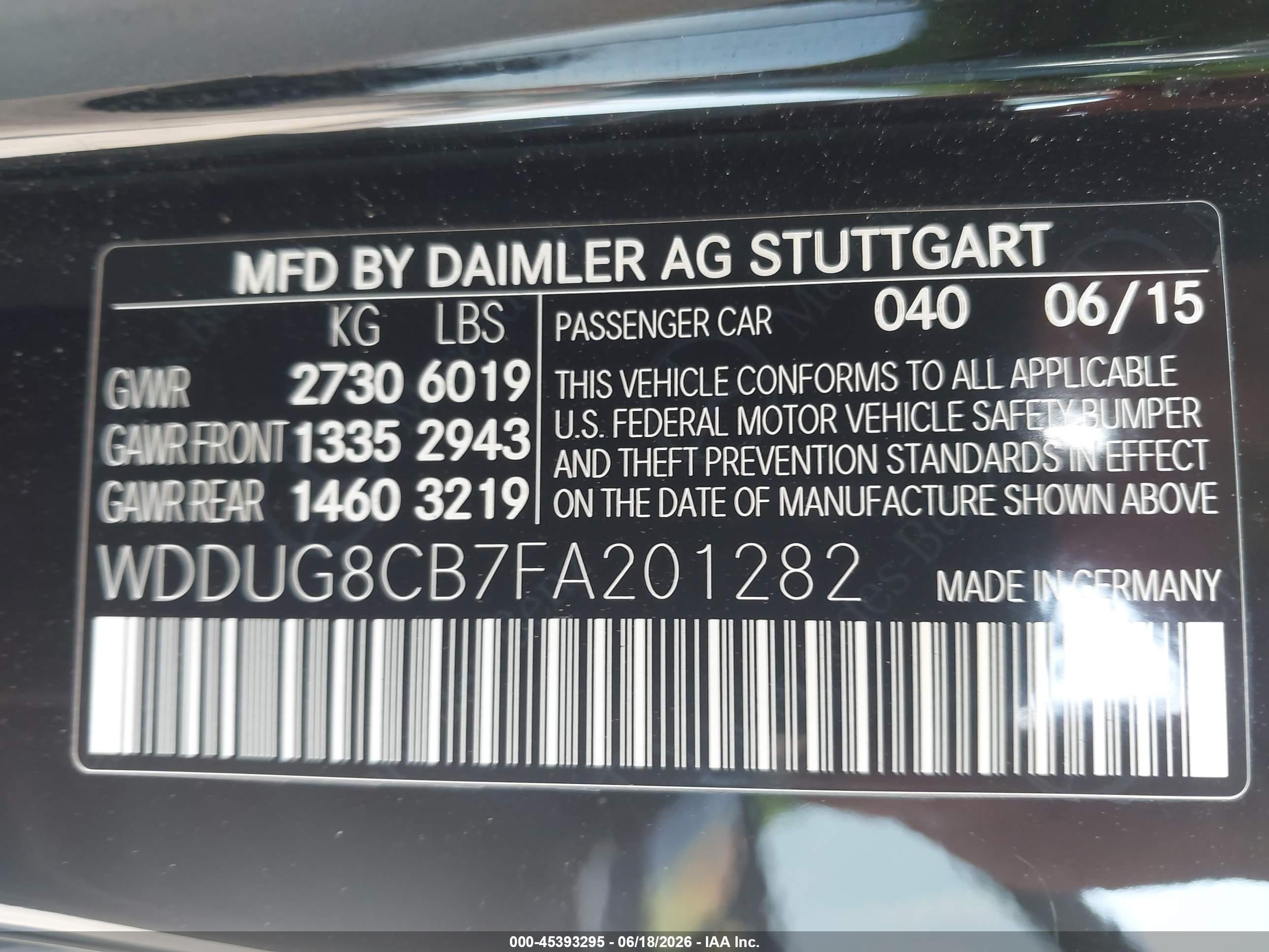 2015 Mercedes-benz S 550 Черный vin: WDDUG8CB7FA201282