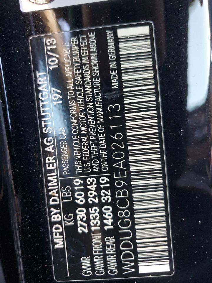 2014 Mercedes-benz S 550 Черный vin: WDDUG8CB9EA026113