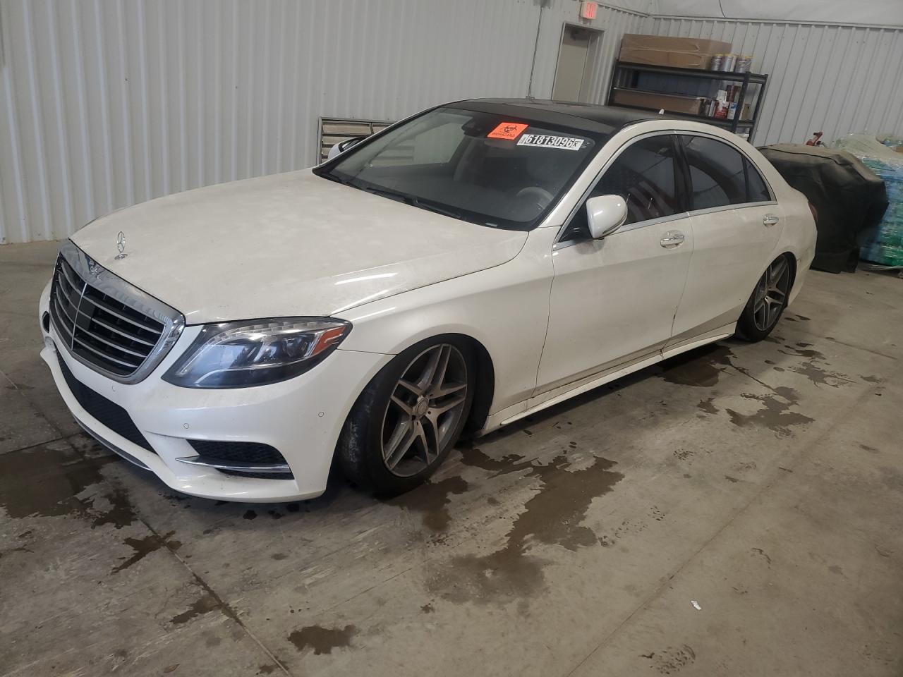 2014 Mercedes-benz S 550 White vin: WDDUG8CB9EA057992 Damage: Left Front Door, Chipped, 2