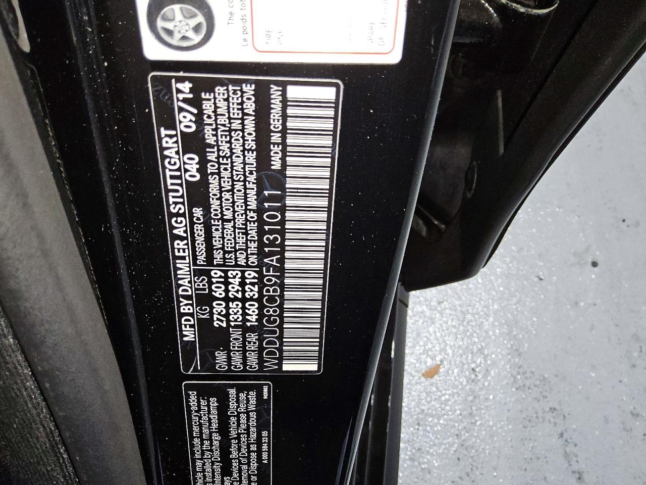 2015 Mercedes-benz S 550 Black vin: WDDUG8CB9FA131011