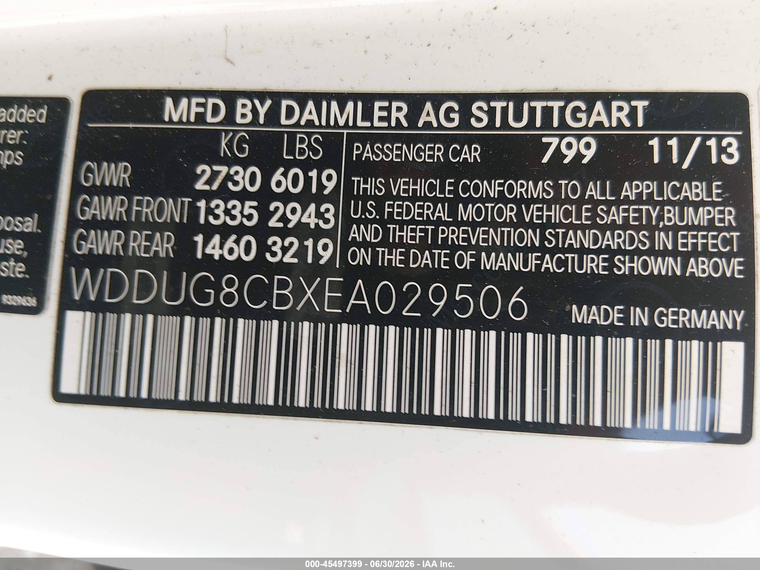 2014 Mercedes-benz S 550   White vin: WDDUG8CBXEA029506