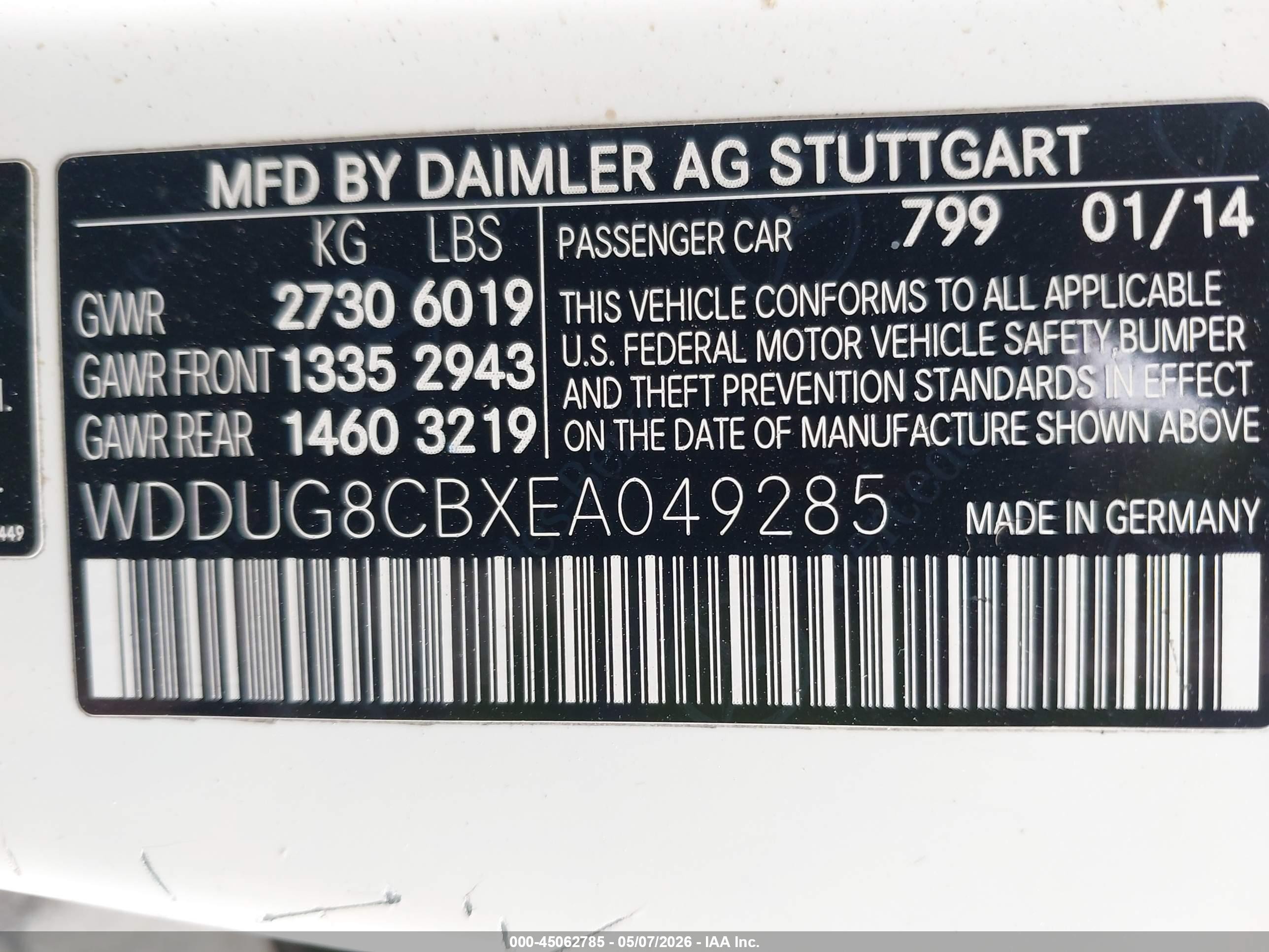 2014 Mercedes-benz S 550   White vin: WDDUG8CBXEA049285