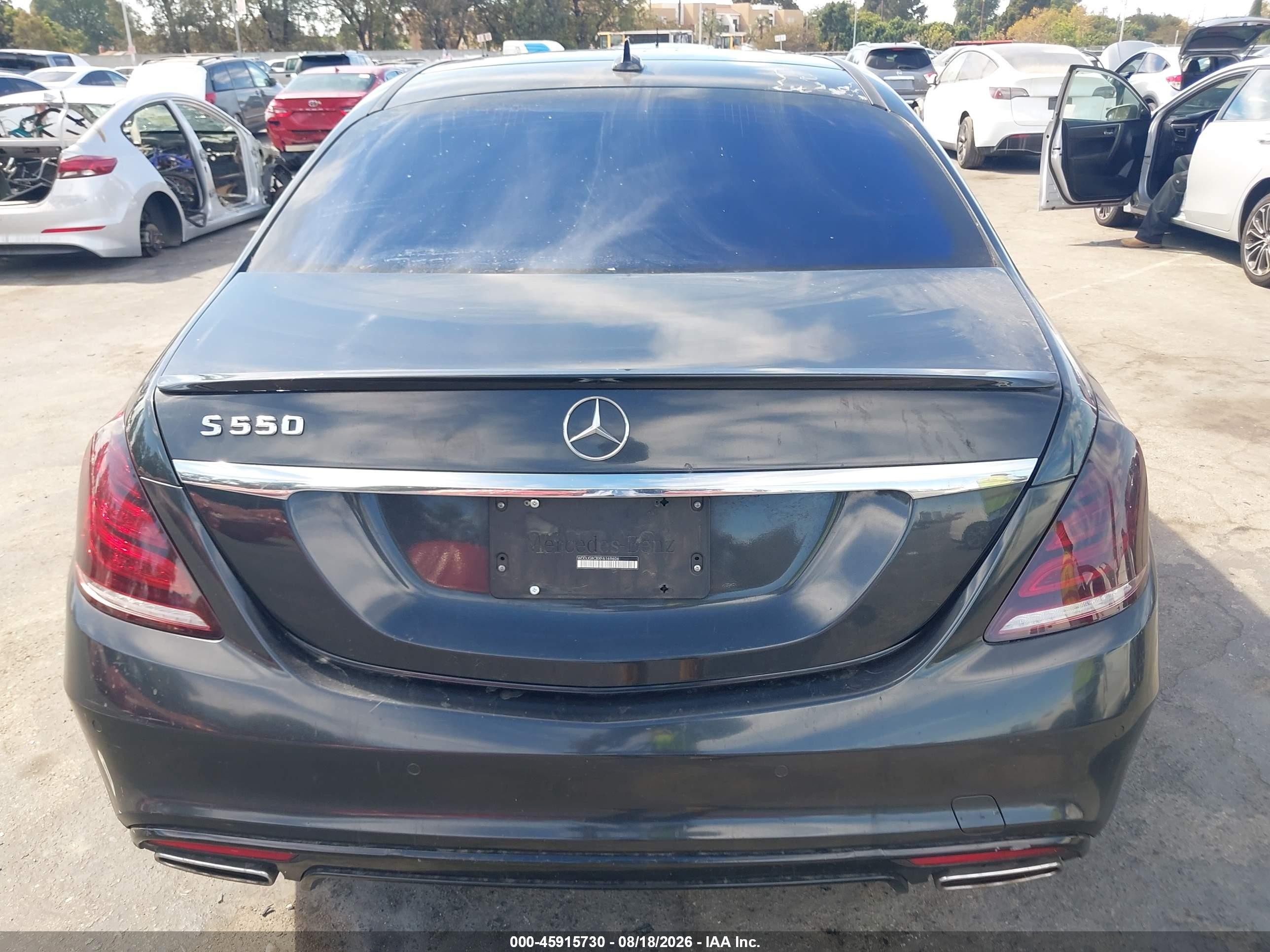 2015 Mercedes-benz S 550   Black vin: WDDUG8CBXFA169606