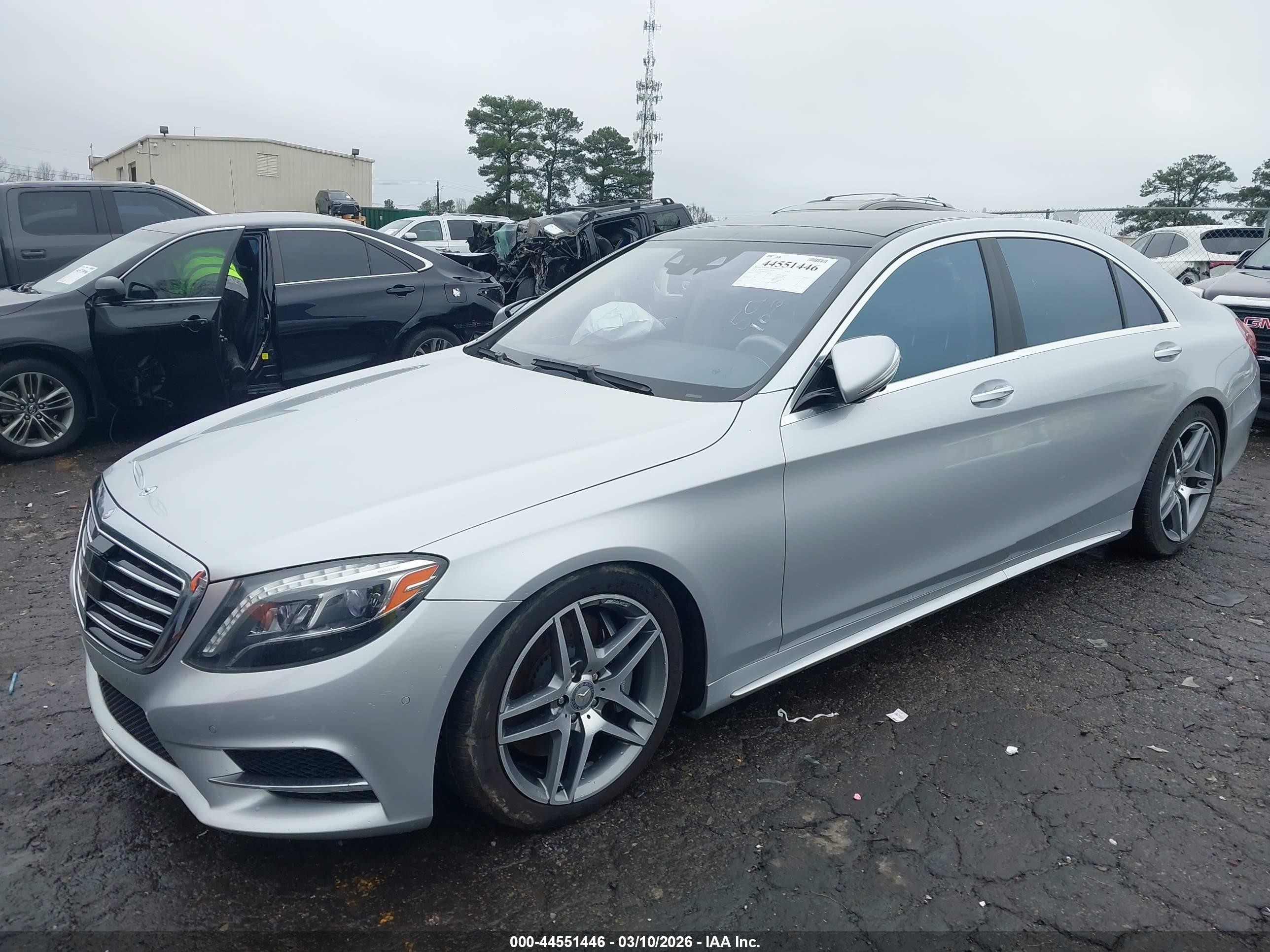 2015 Mercedes-benz S 550   Silver vin: WDDUG8CBXFA185028