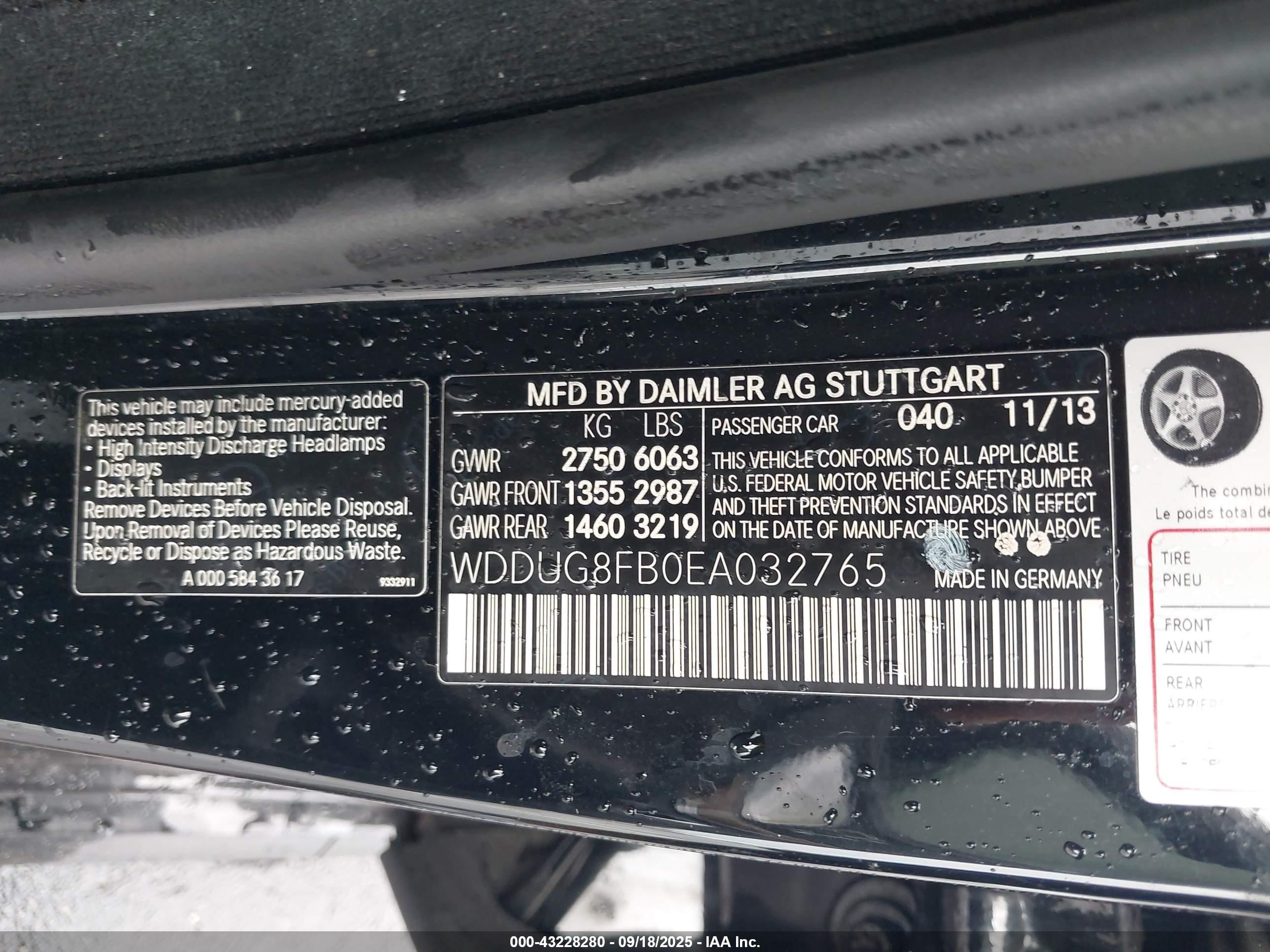 2014 Mercedes-benz S 550 4matic Black vin: WDDUG8FB0EA032765