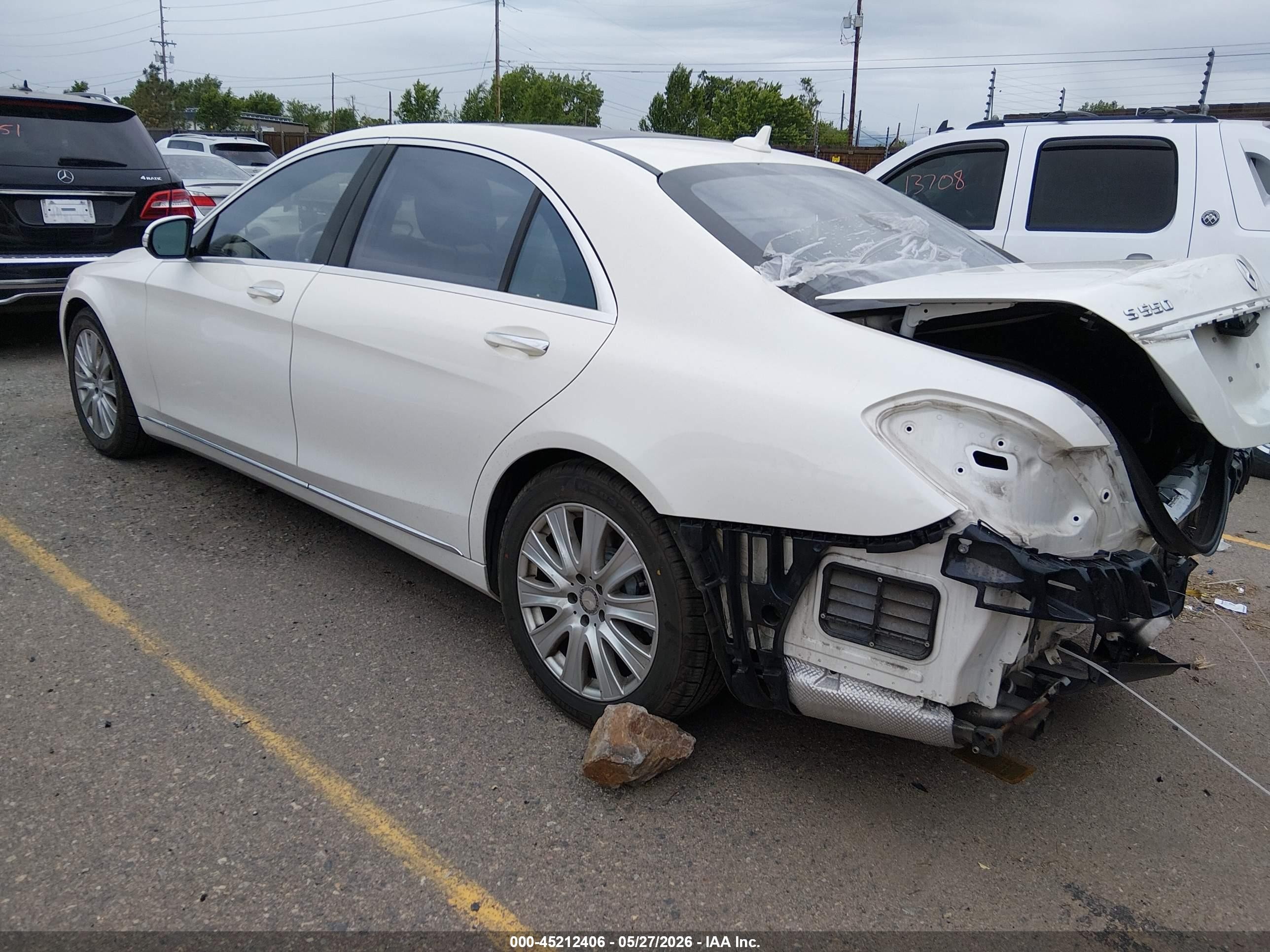 2015 Mercedes-benz S 550 4matic White vin: WDDUG8FB0FA157881