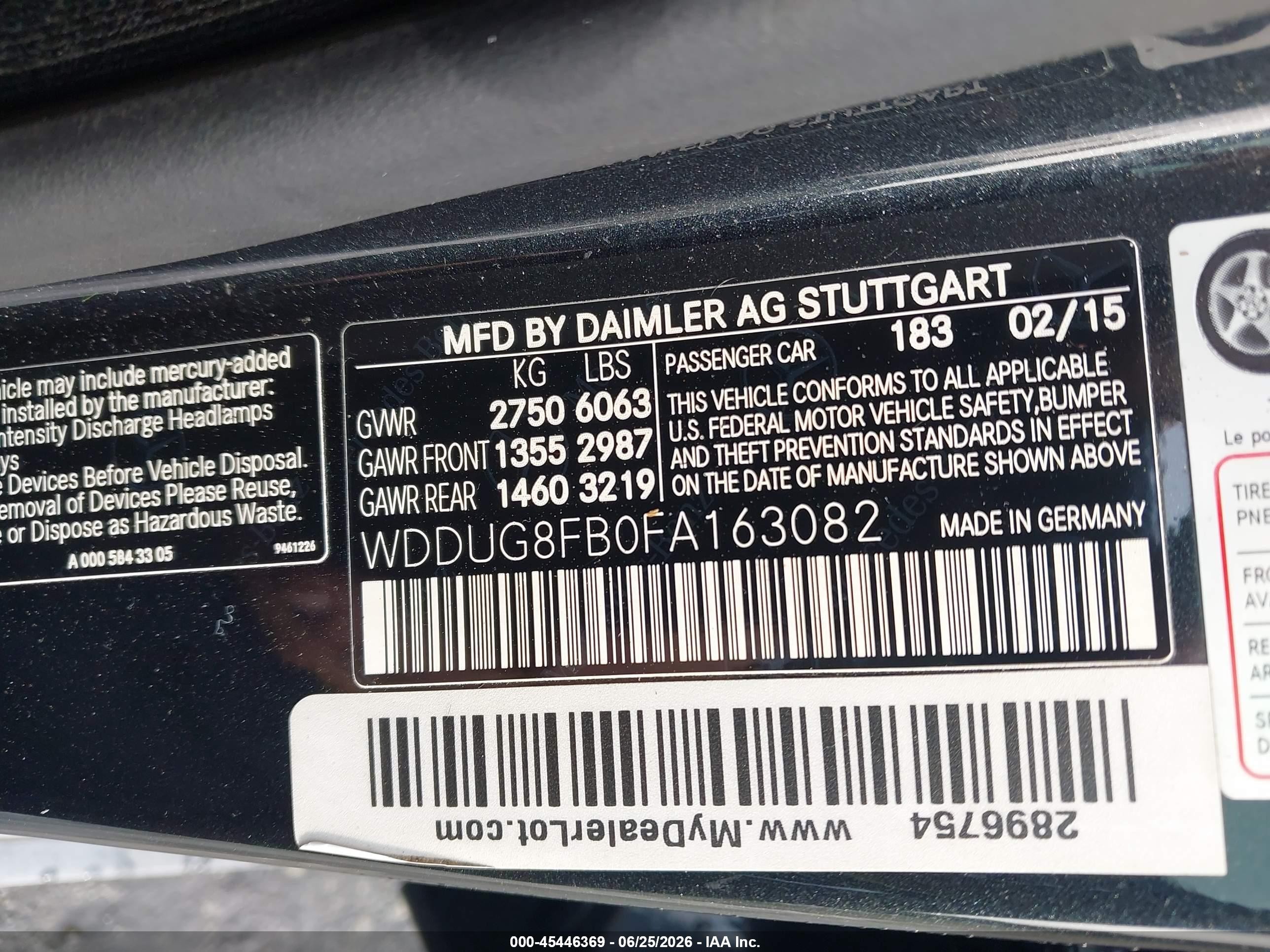 2015 Mercedes-benz S 550 4matic Black vin: WDDUG8FB0FA163082