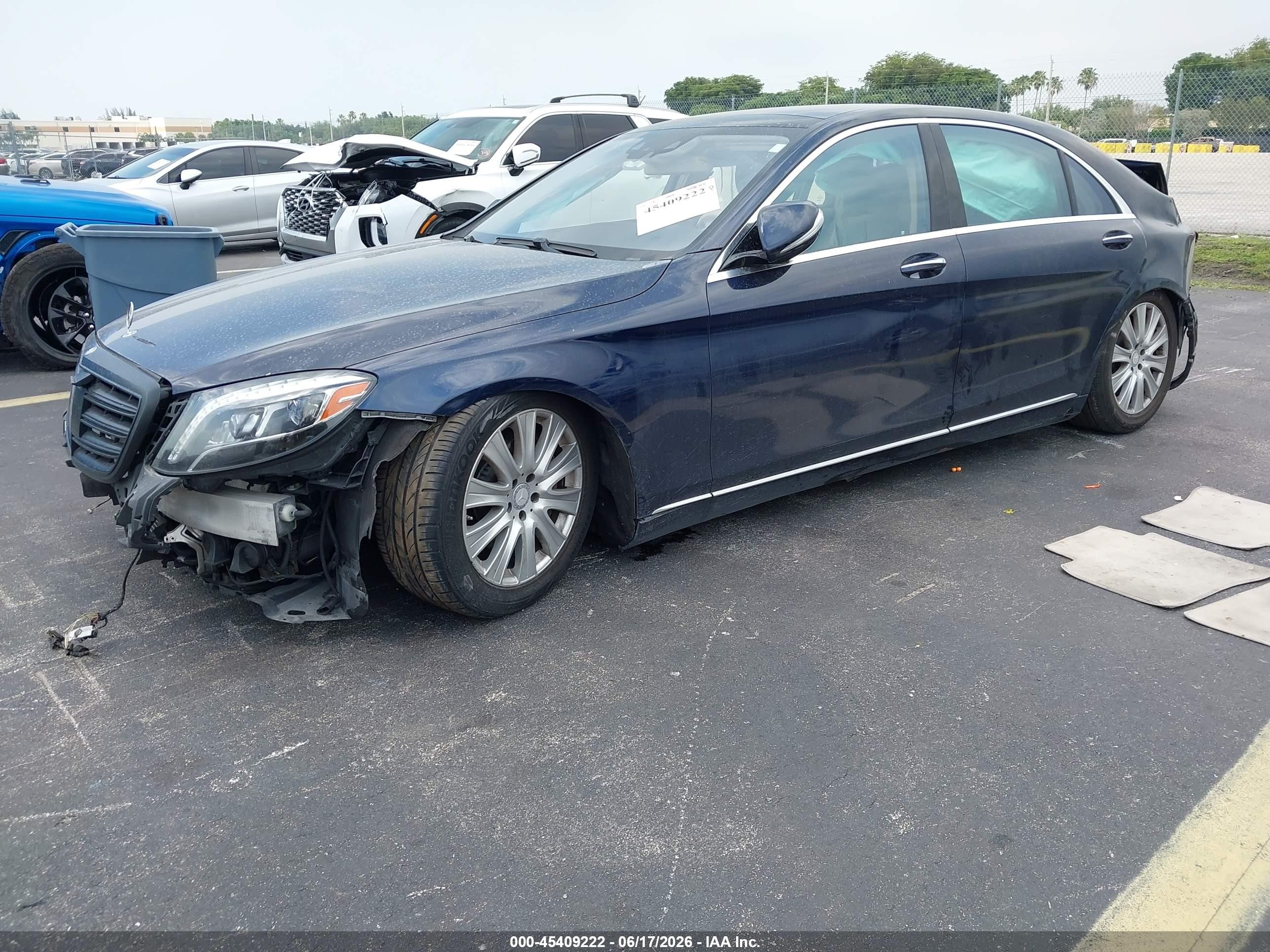 2014 Mercedes-benz S 550 4matic Blue vin: WDDUG8FB1EA061708