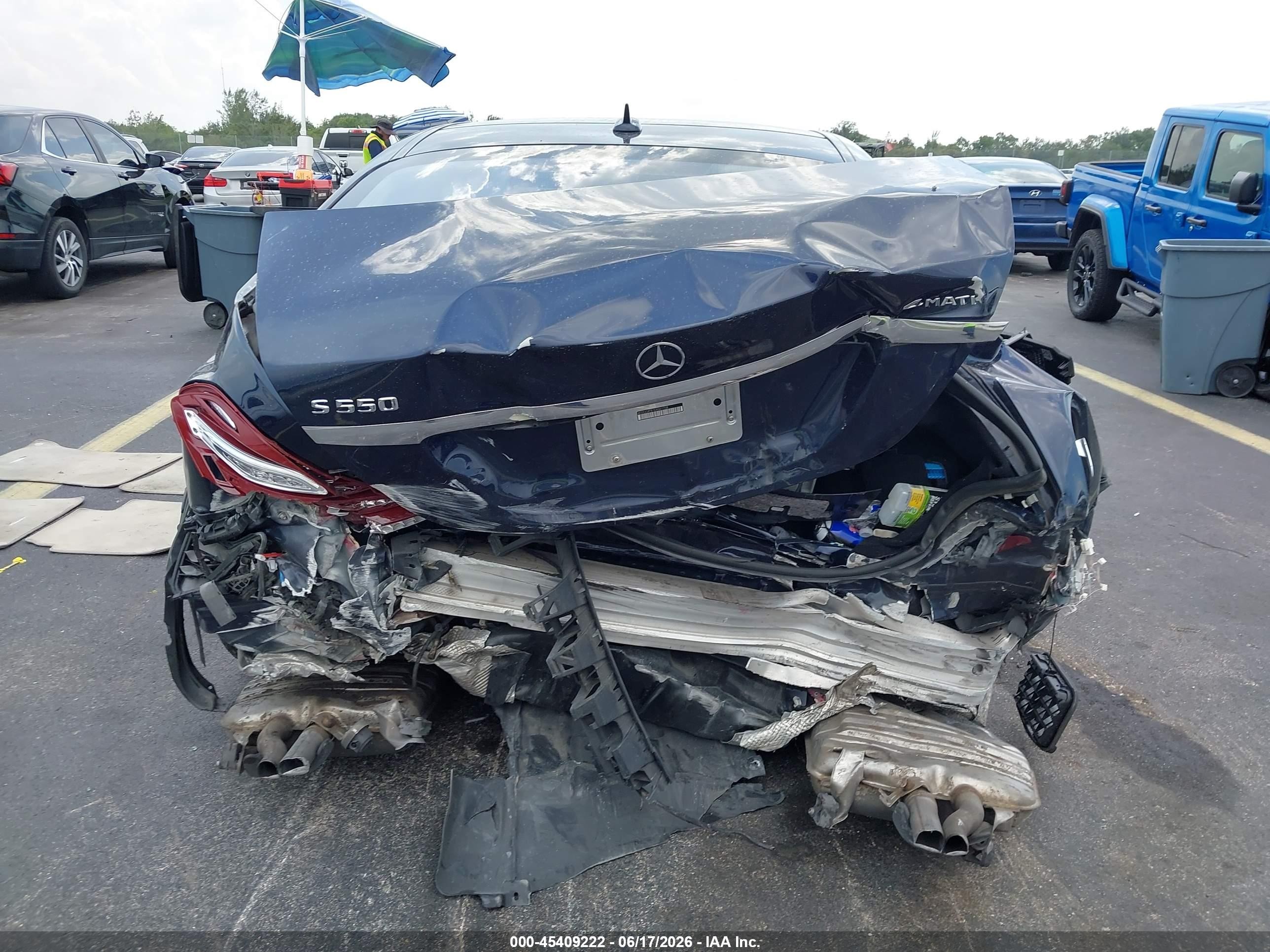 2014 Mercedes-benz S 550 4matic Blue vin: WDDUG8FB1EA061708
