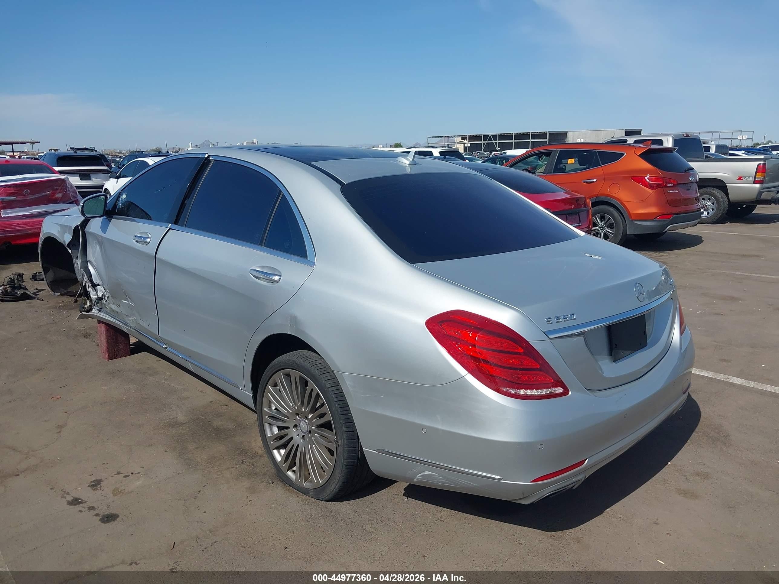 2015 Mercedes-benz S 550 4matic Silver vin: WDDUG8FB2FA155355