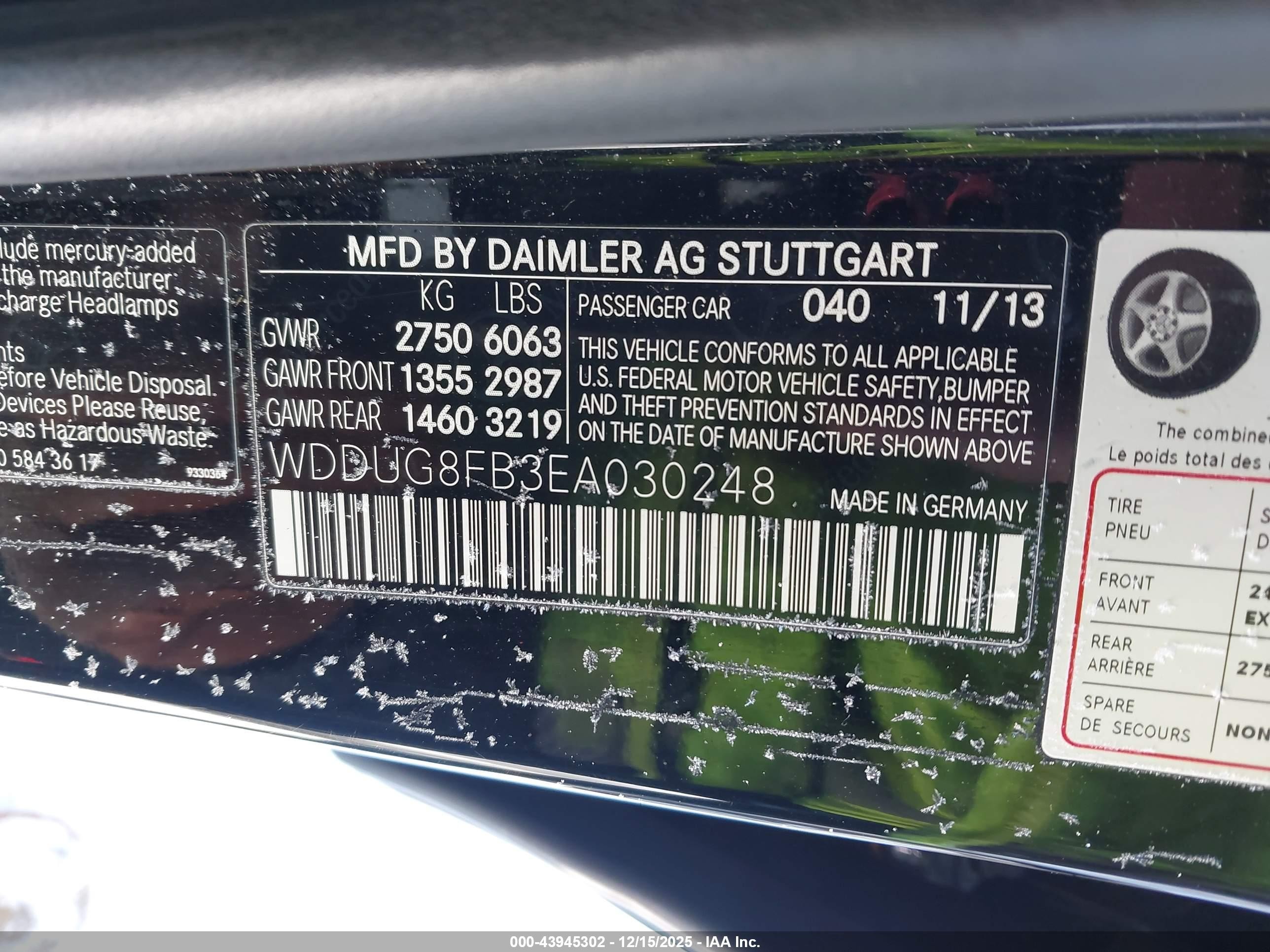 2014 Mercedes-benz S 550 4matic Black vin: WDDUG8FB3EA030248