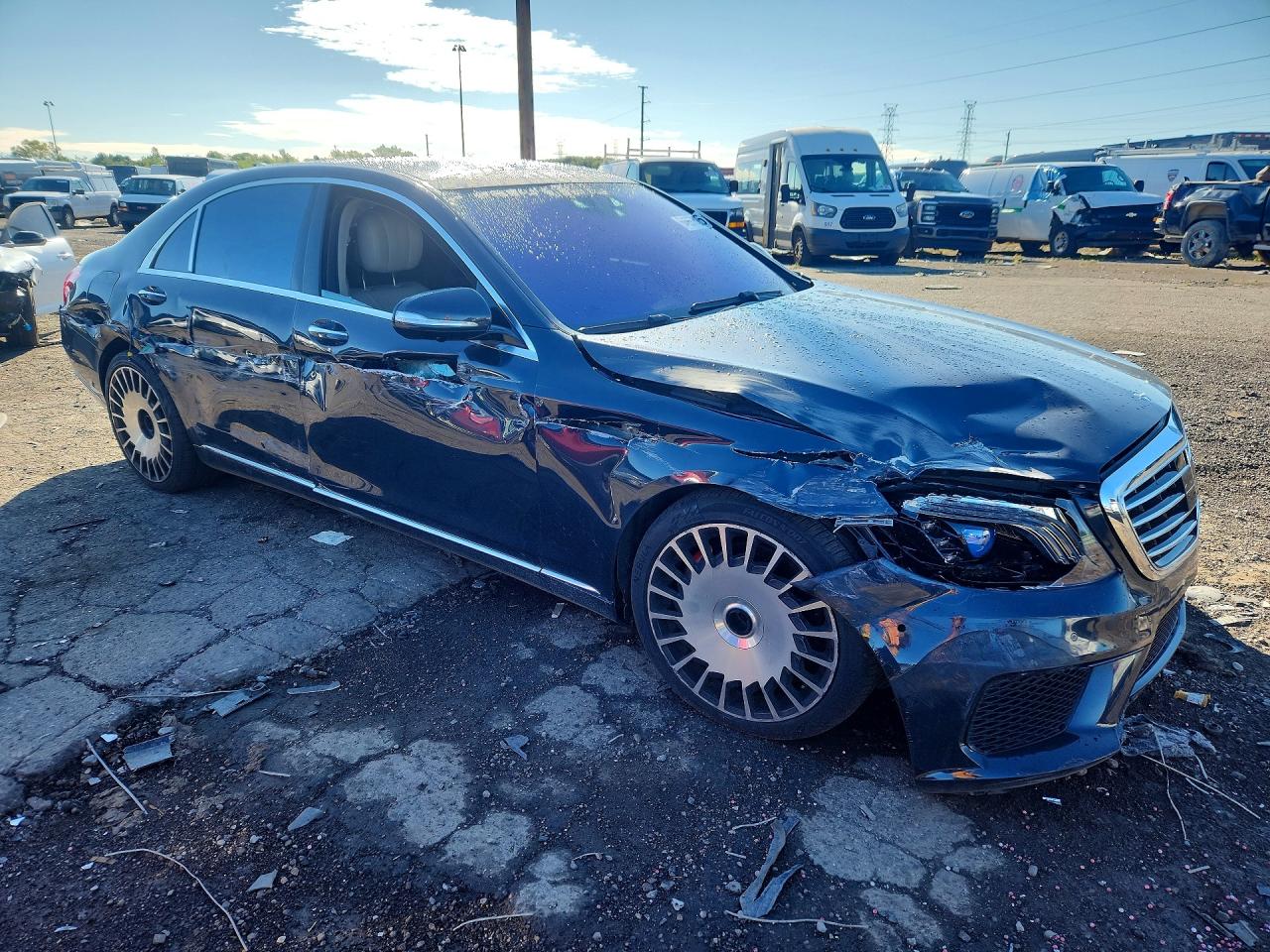 2015 Mercedes-benz S 550 4matic Blue vin: WDDUG8FB3FA133591