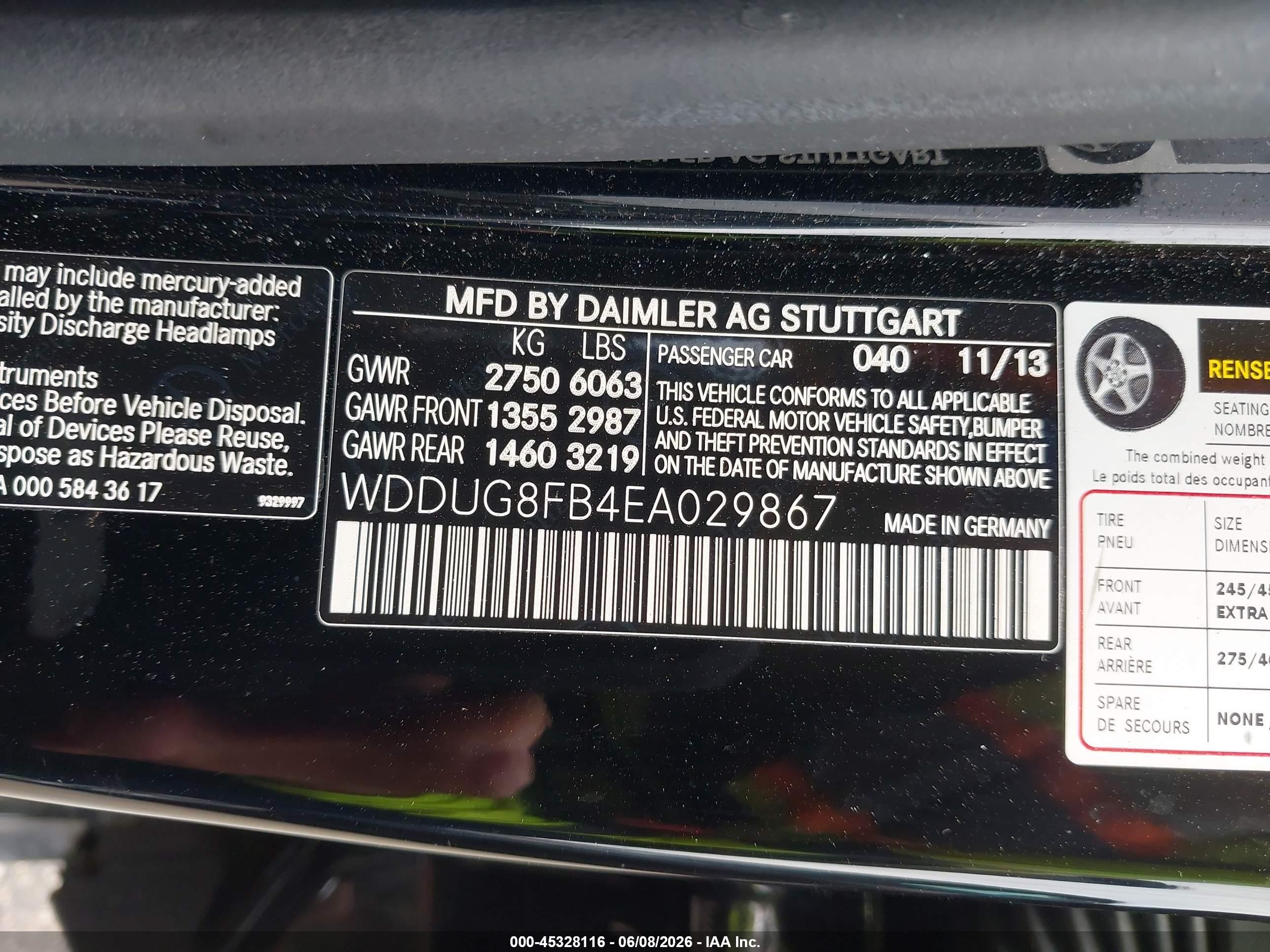 2014 Mercedes-benz S 550 4matic Black vin: WDDUG8FB4EA029867