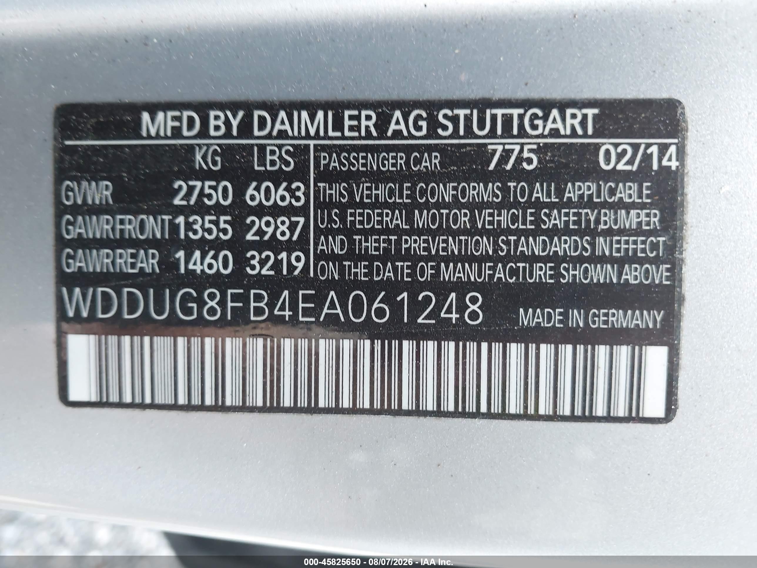2014 Mercedes-benz S 550 4matic Silver vin: WDDUG8FB4EA061248