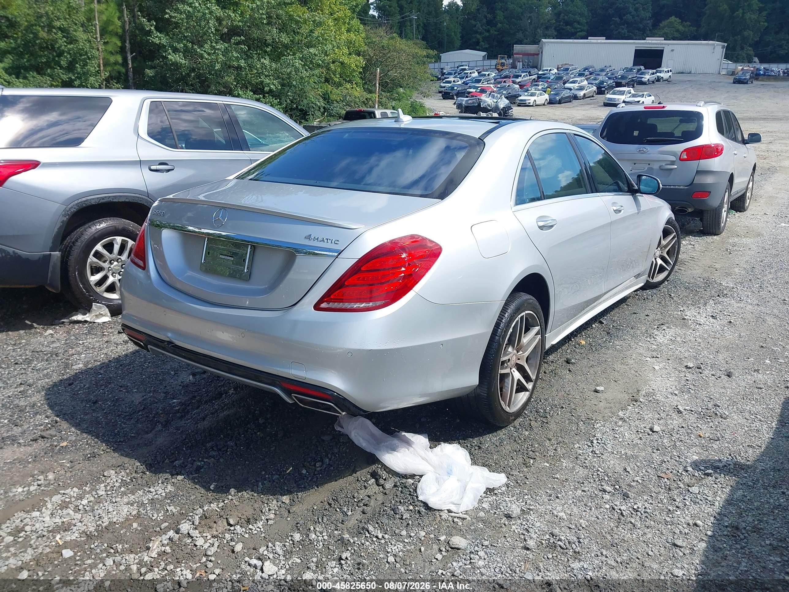 2014 Mercedes-benz S 550 4matic Silver vin: WDDUG8FB4EA061248