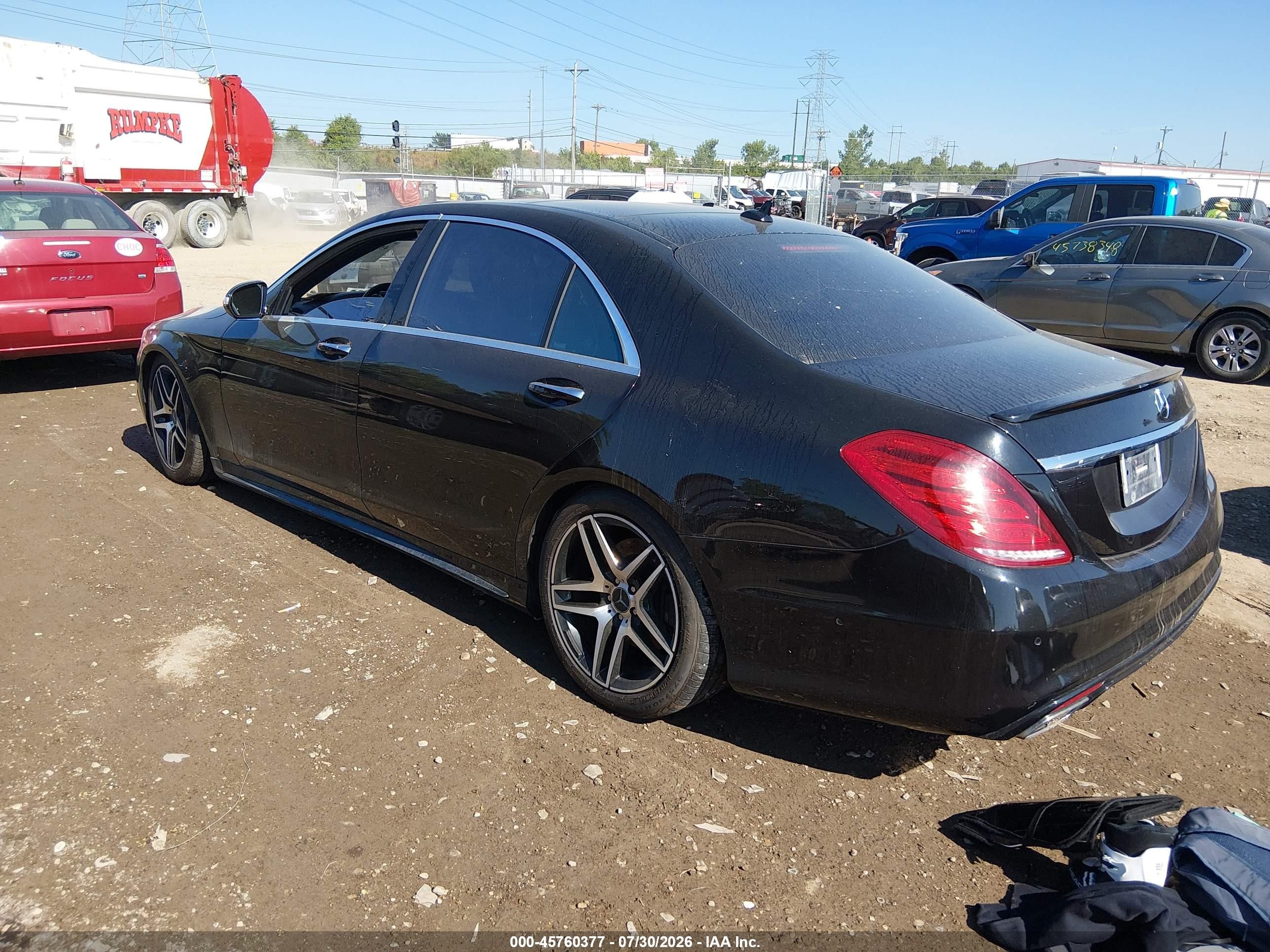 2015 Mercedes-benz S 550 4matic Black vin: WDDUG8FB4FA109073