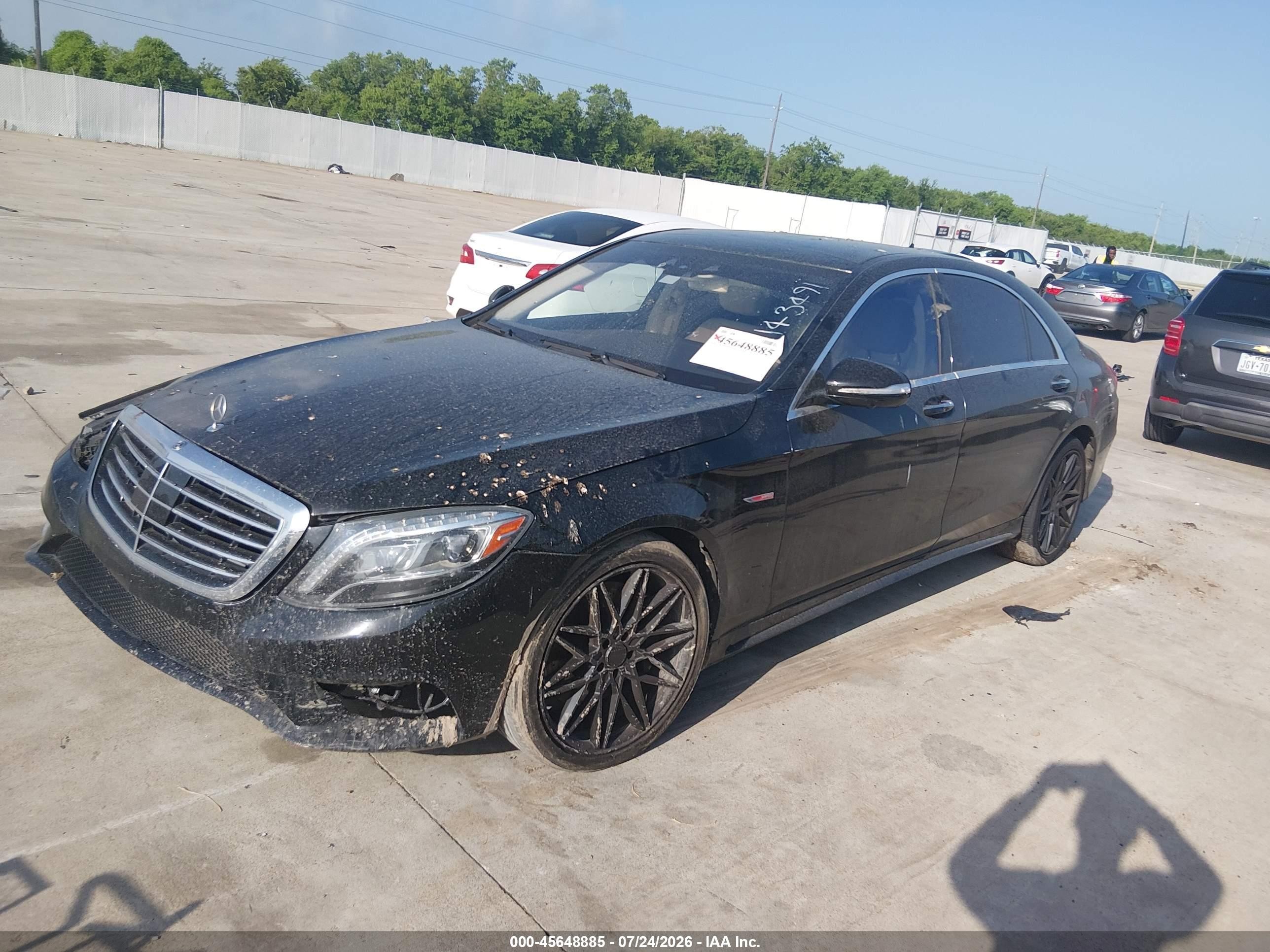 2015 Mercedes-benz S 550 4matic Black vin: WDDUG8FB5FA143491