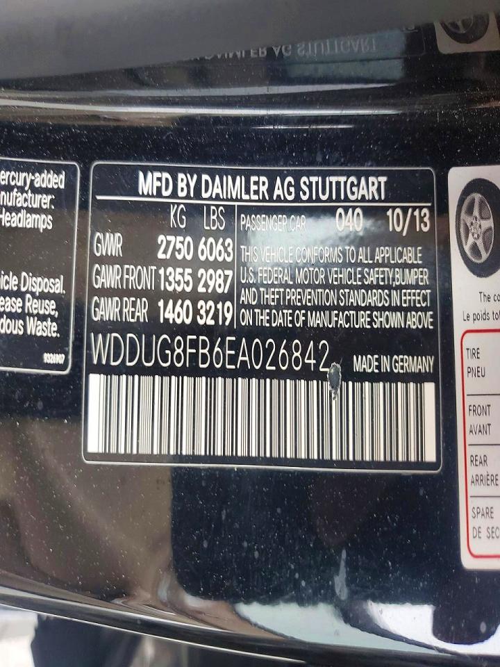 2014 Mercedes-benz S 550 4matic Черный vin: WDDUG8FB6EA026842