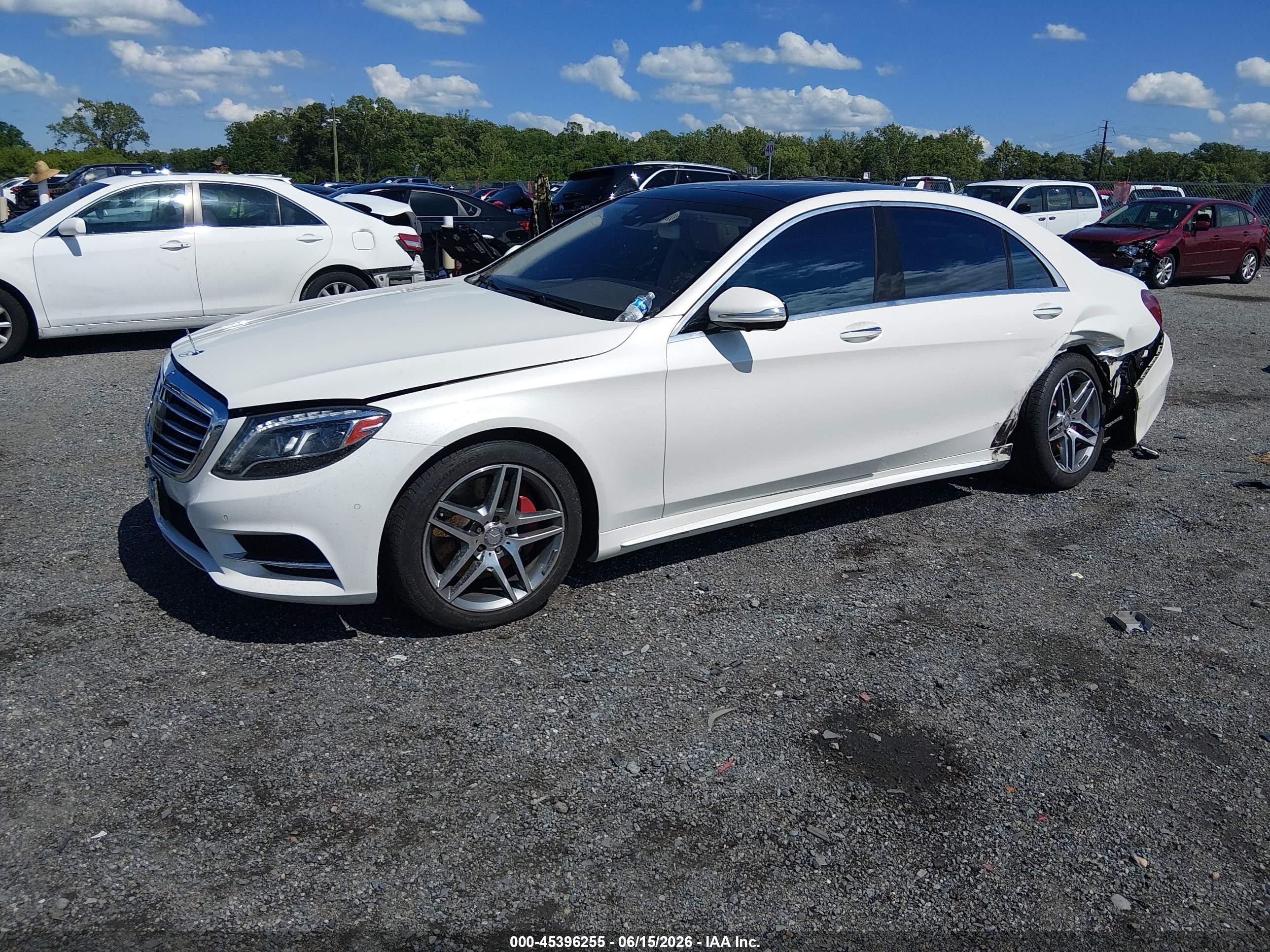 2014 Mercedes-benz S 550 4matic White vin: WDDUG8FB6EA046380