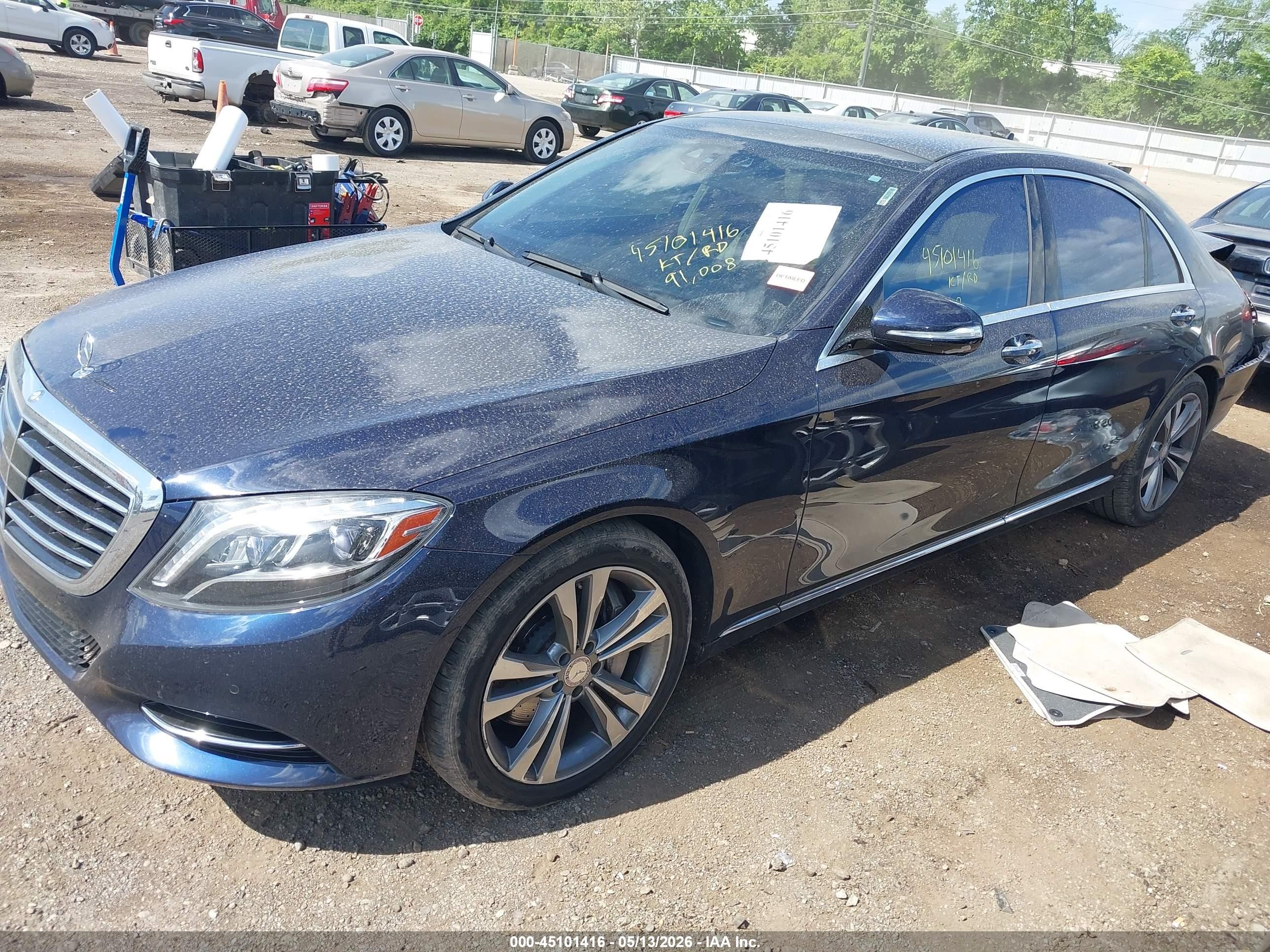 2014 Mercedes-benz S 550 4matic Dark Blue vin: WDDUG8FB6EA059713