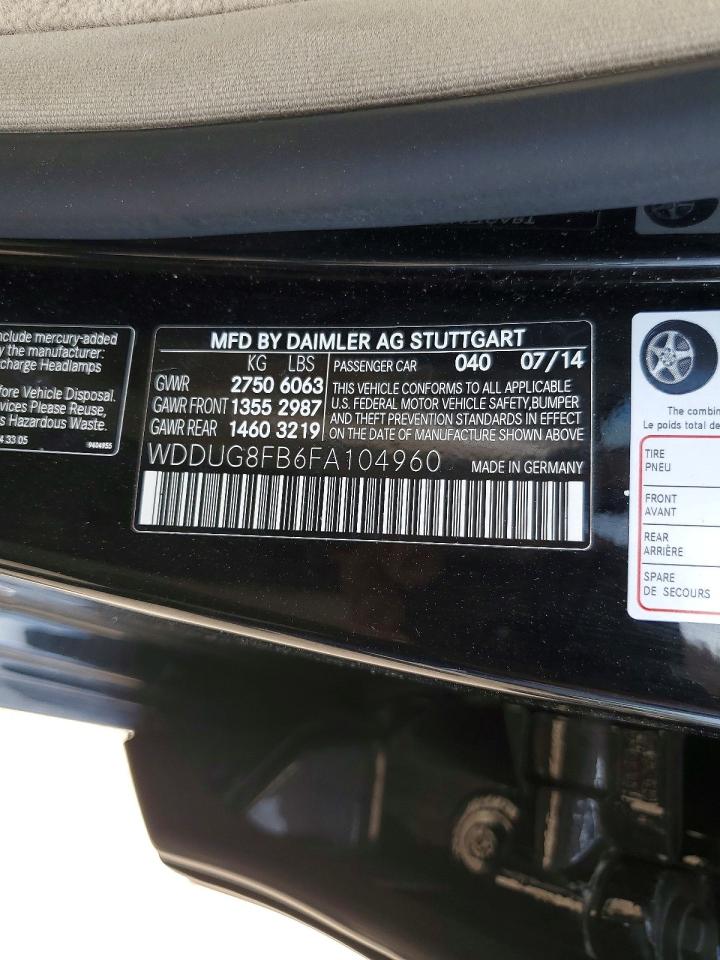 2015 Mercedes-benz S 550 4matic Black vin: WDDUG8FB6FA104960