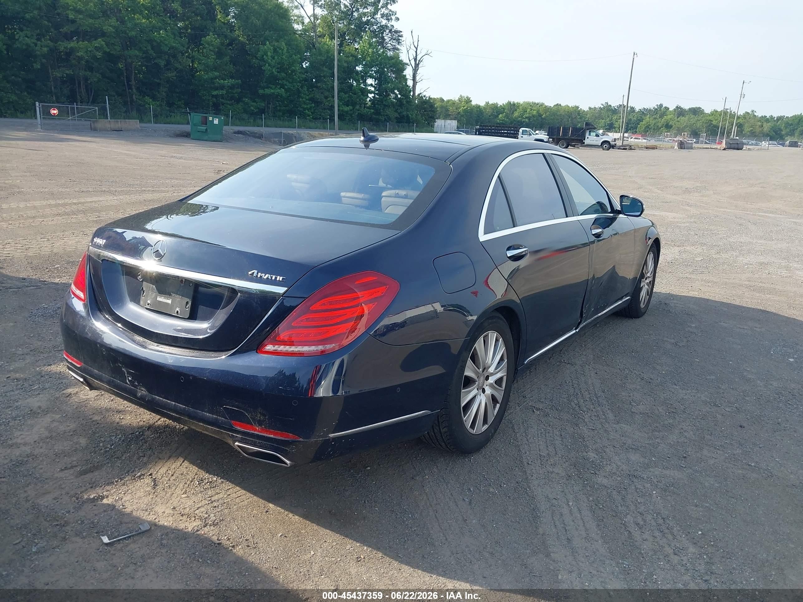 2015 Mercedes-benz S 550 4matic Dark Blue vin: WDDUG8FB6FA165564