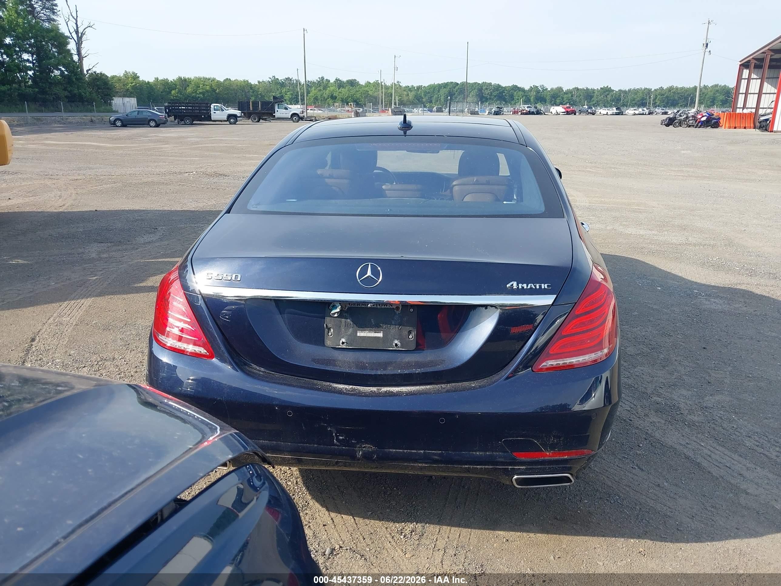 2015 Mercedes-benz S 550 4matic Dark Blue vin: WDDUG8FB6FA165564