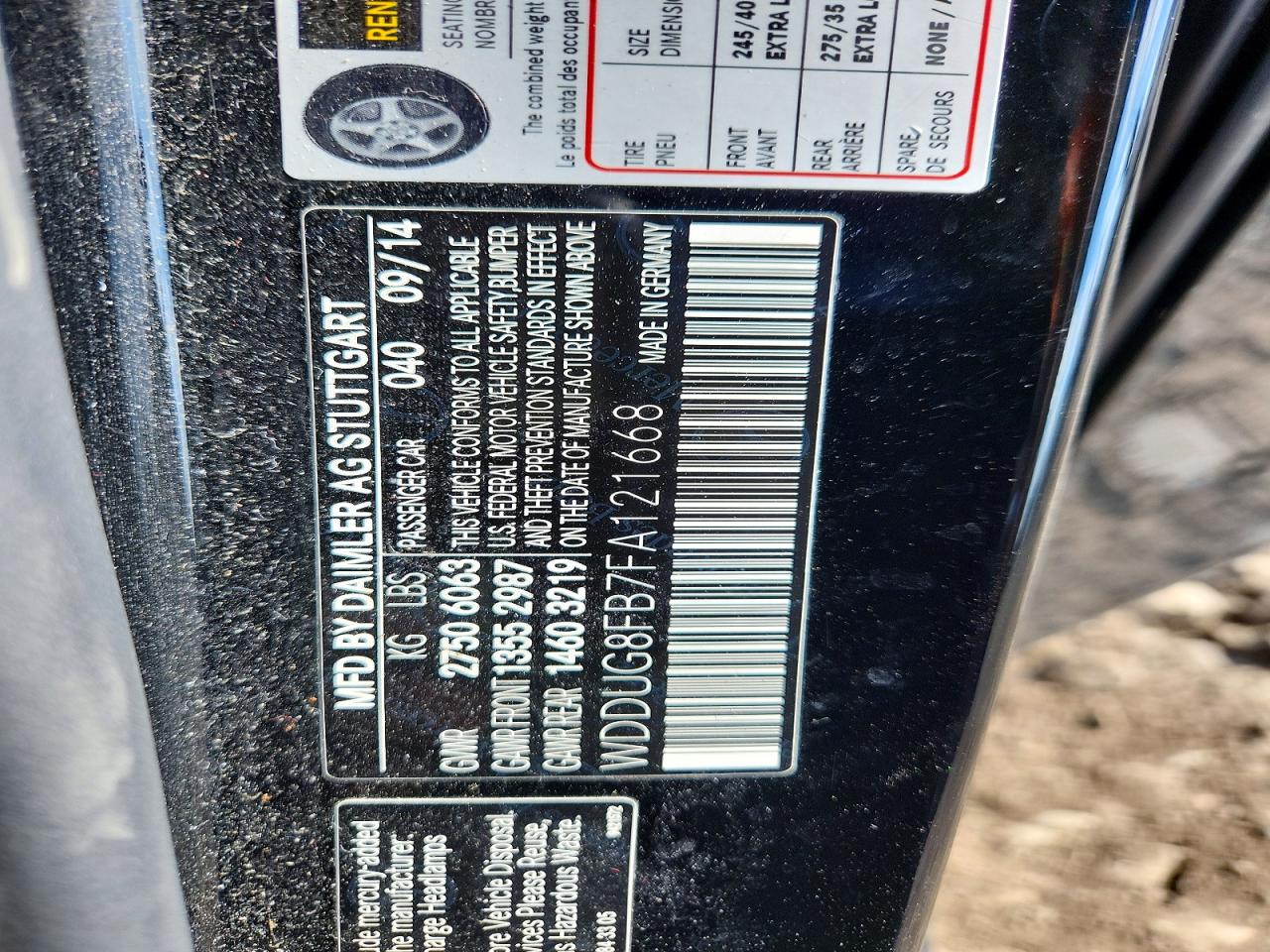 2015 Mercedes-benz S 550 4matic Black vin: WDDUG8FB7FA121668