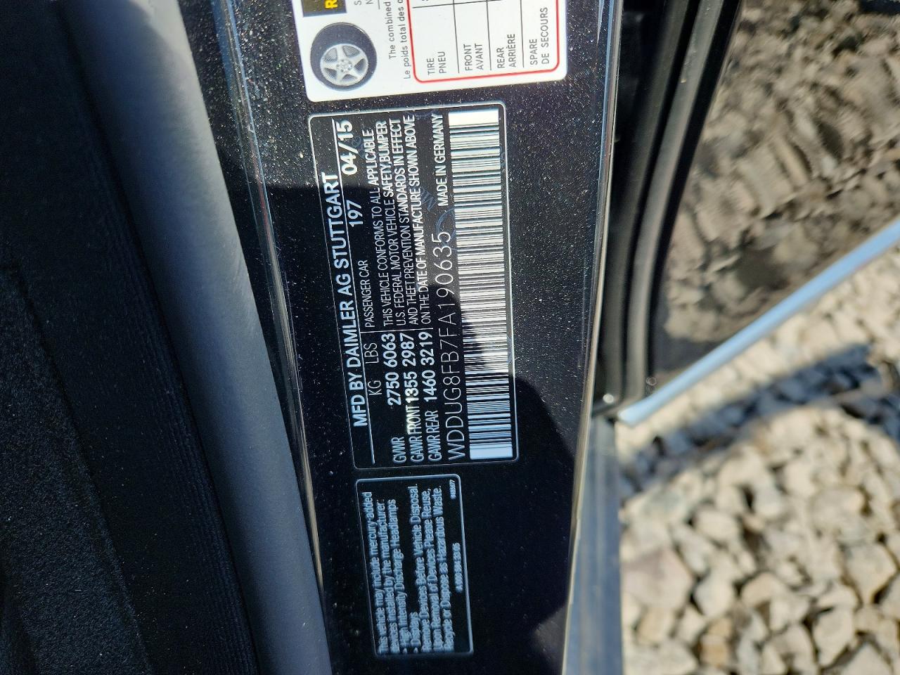 2015 Mercedes-benz S 550 4matic Black vin: WDDUG8FB7FA190635