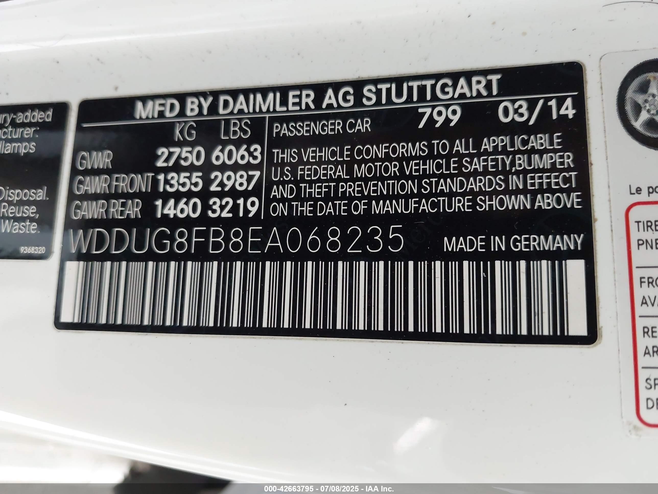 2014 Mercedes-benz S 550 4matic Белый vin: WDDUG8FB8EA068235