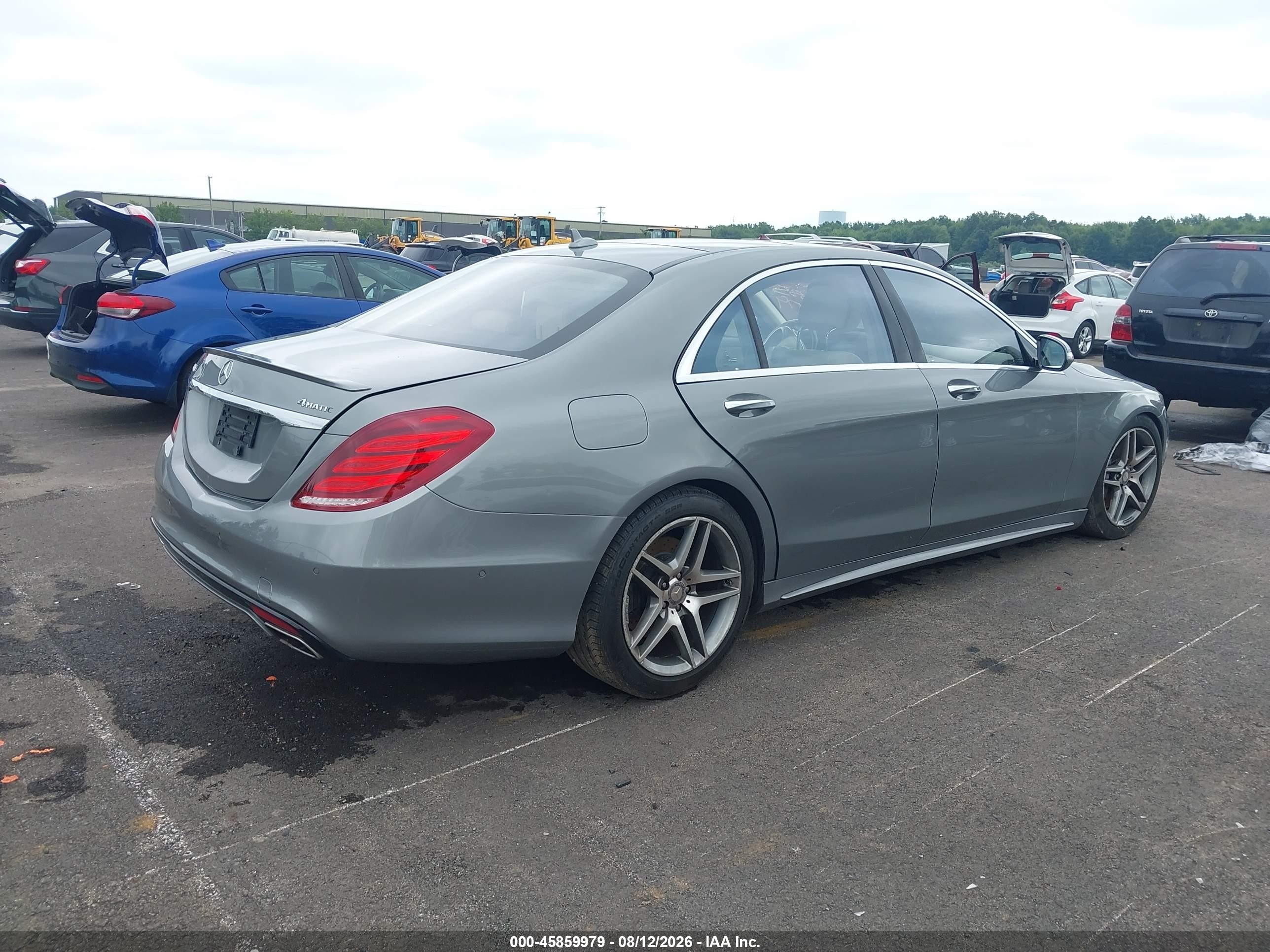 2015 Mercedes-benz S 550 4matic Gray vin: WDDUG8FB8FA191258