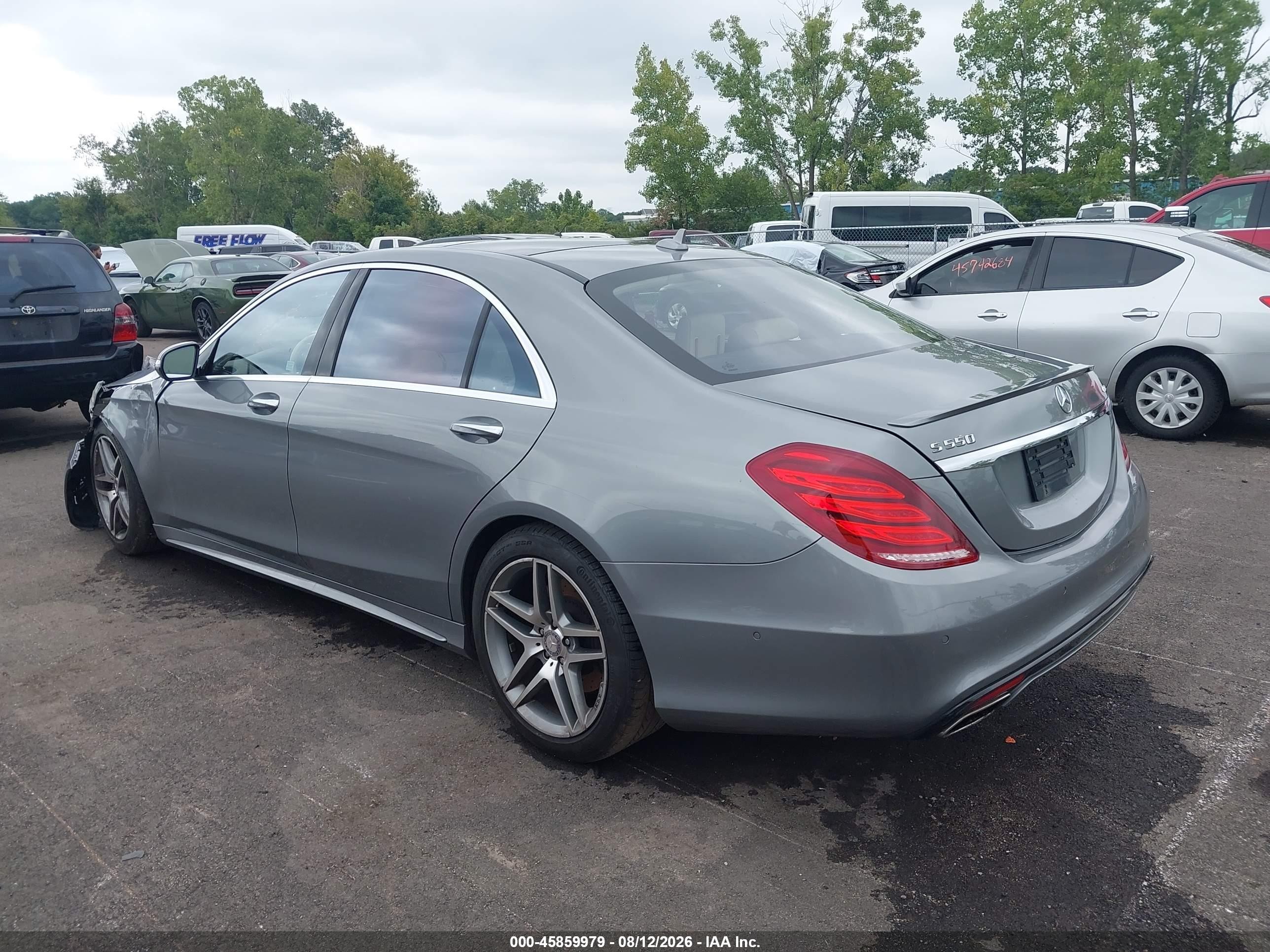 2015 Mercedes-benz S 550 4matic Gray vin: WDDUG8FB8FA191258