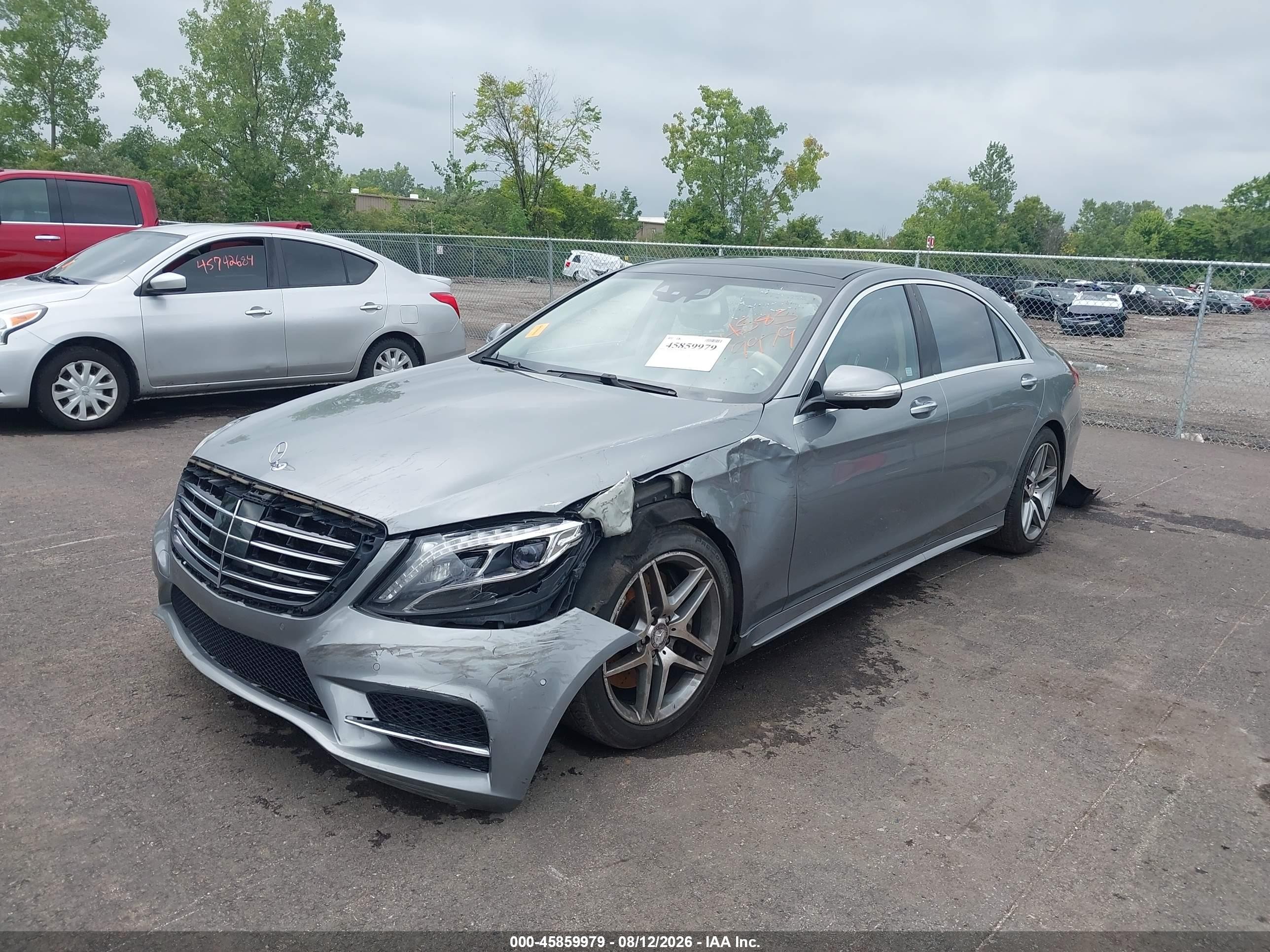 2015 Mercedes-benz S 550 4matic Gray vin: WDDUG8FB8FA191258