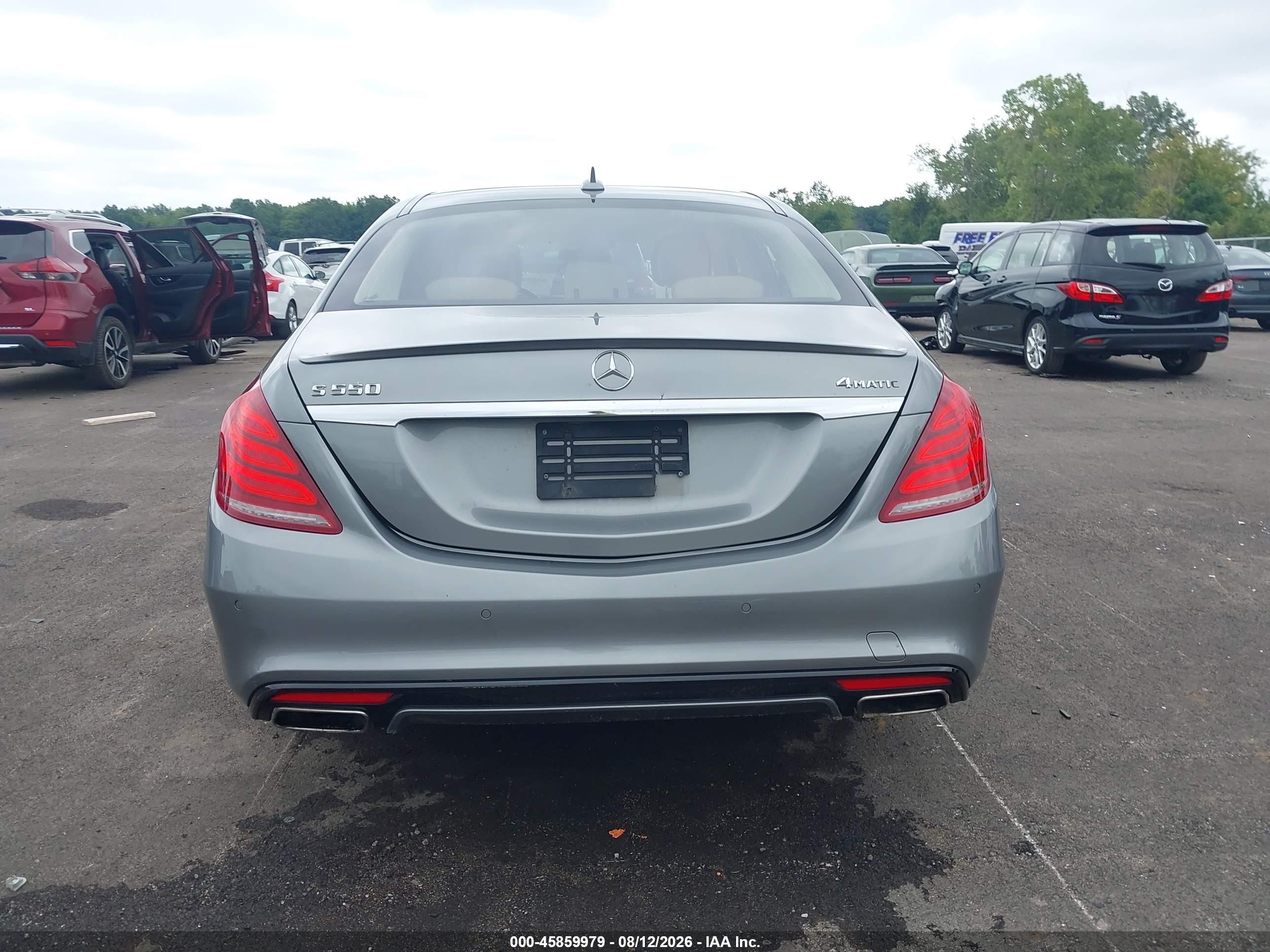 2015 Mercedes-benz S 550 4matic Gray vin: WDDUG8FB8FA191258