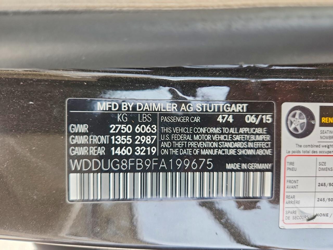 2015 Mercedes-benz S 550 4matic Black vin: WDDUG8FB9FA199675