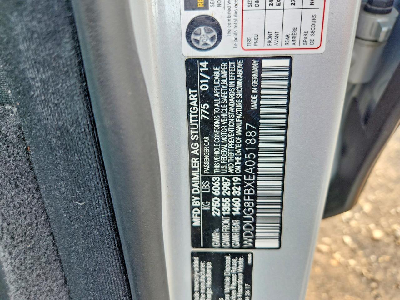 2014 Mercedes-benz S 550 4matic Silver vin: WDDUG8FBXEA051887