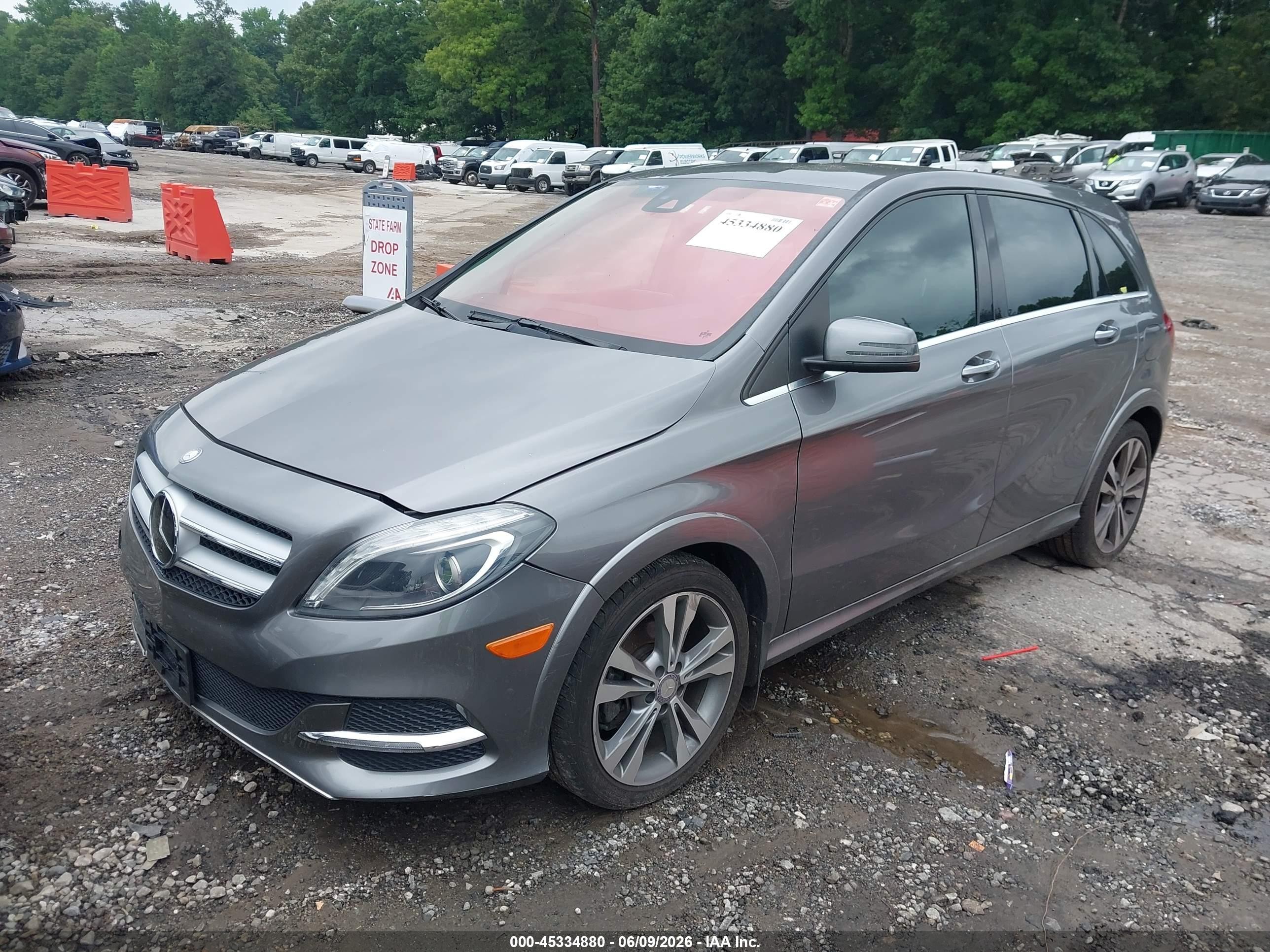 2015 Mercedes-benz B-class Electric Drive   Gray vin: WDDVP9AB6FJ004648
