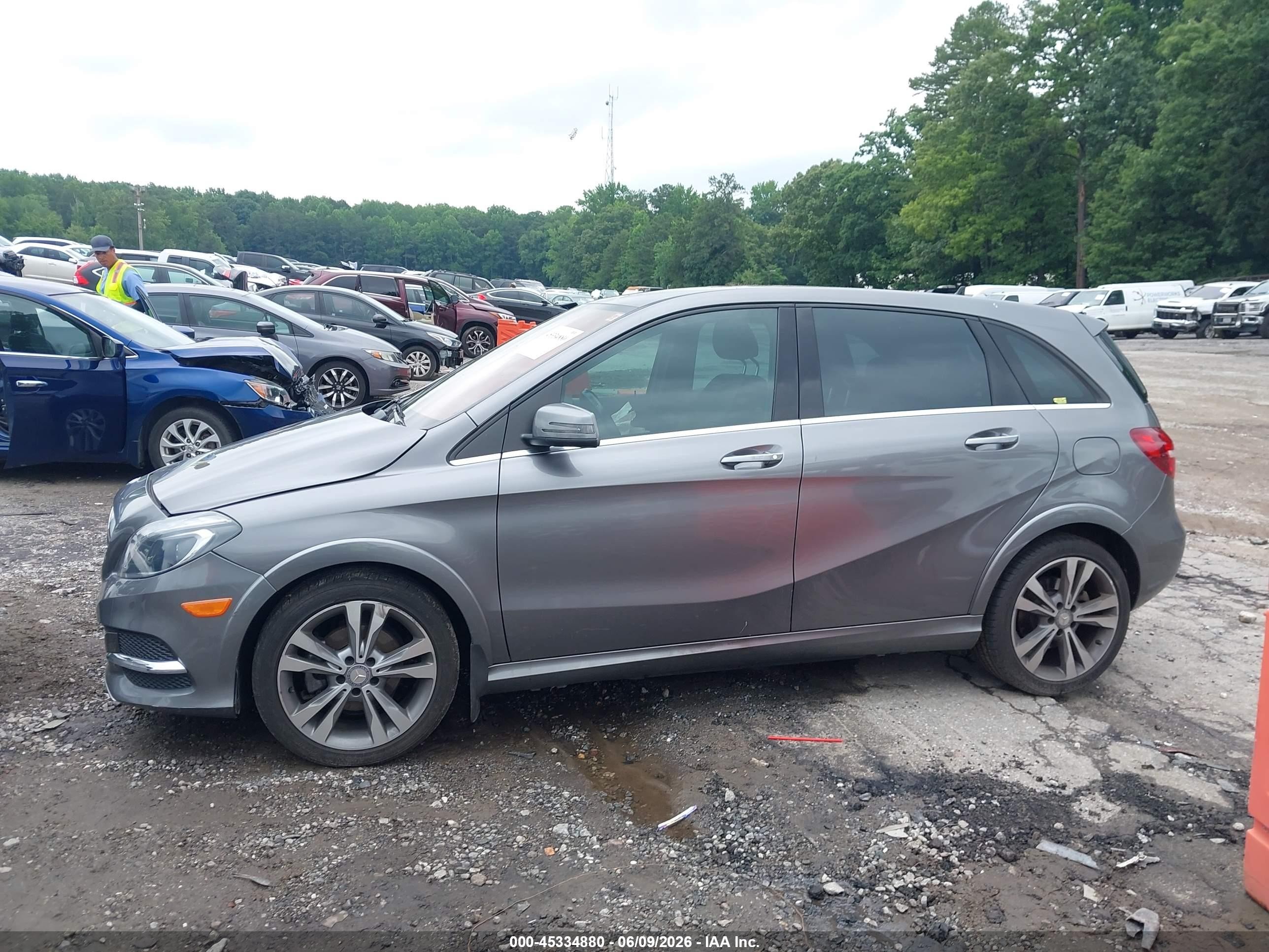 2015 Mercedes-benz B-class Electric Drive   Gray vin: WDDVP9AB6FJ004648