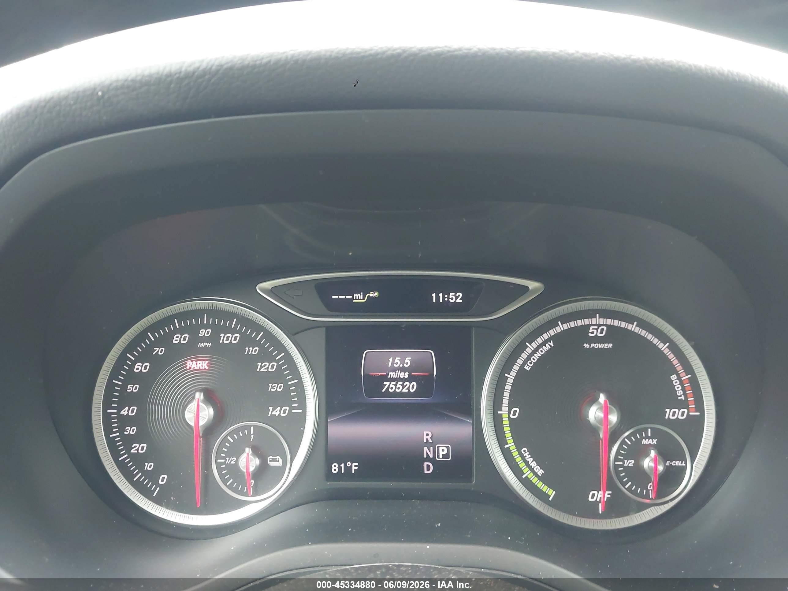2015 Mercedes-benz B-class Electric Drive   Gray vin: WDDVP9AB6FJ004648