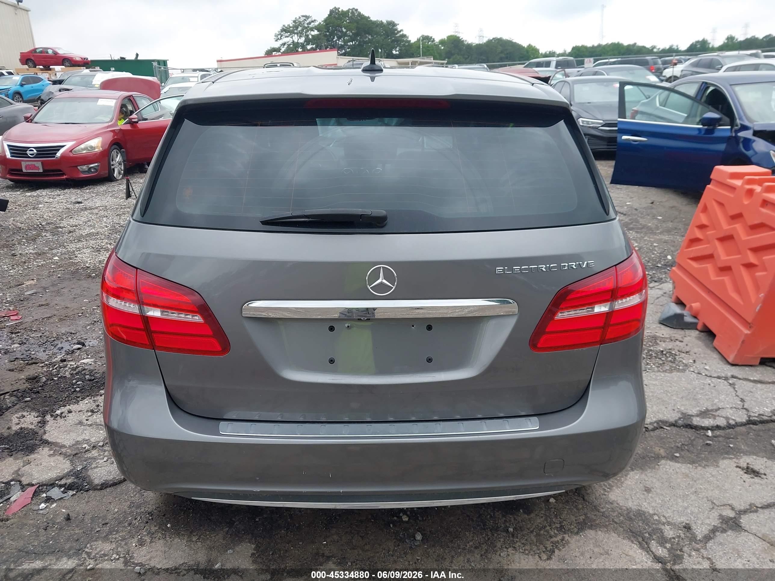 2015 Mercedes-benz B-class Electric Drive   Gray vin: WDDVP9AB6FJ004648