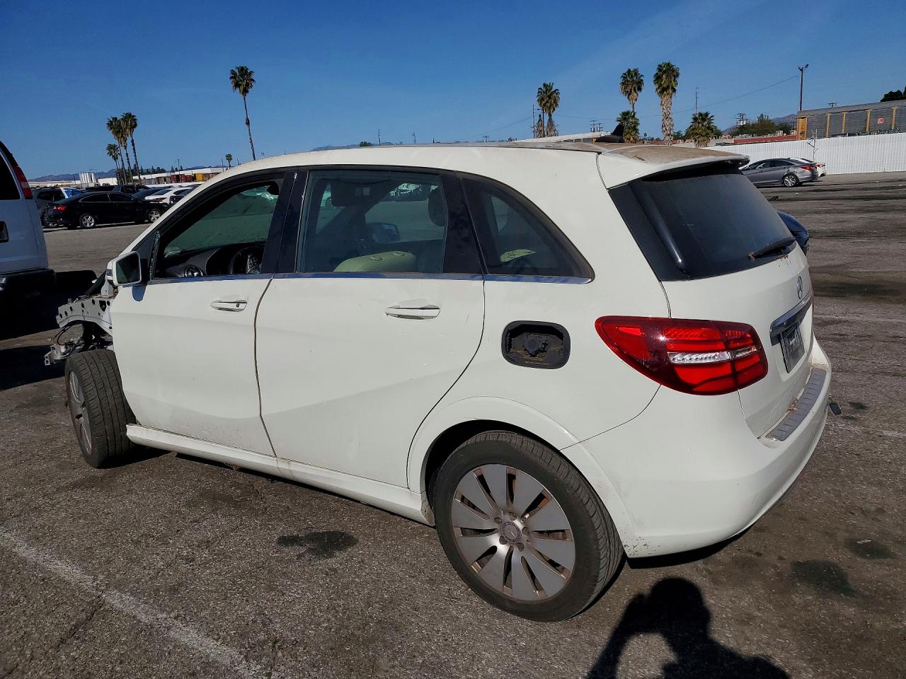 2015 Mercedes-benz B Electric White vin: WDDVP9ABXFJ004779