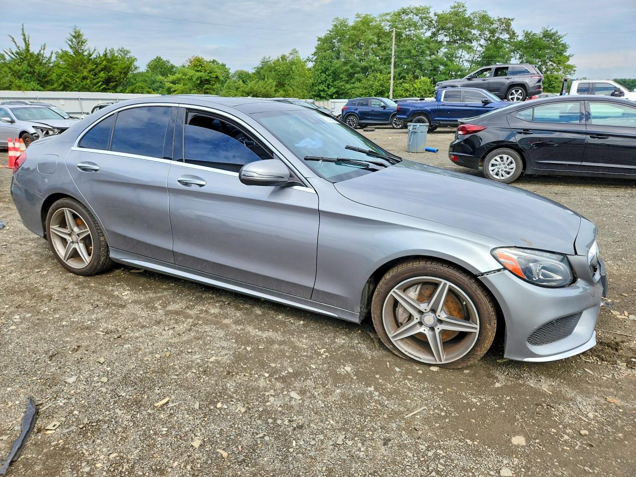 2016 Mercedes-benz C 300 4matic Gray vin: WDDWF4KB1GR172239