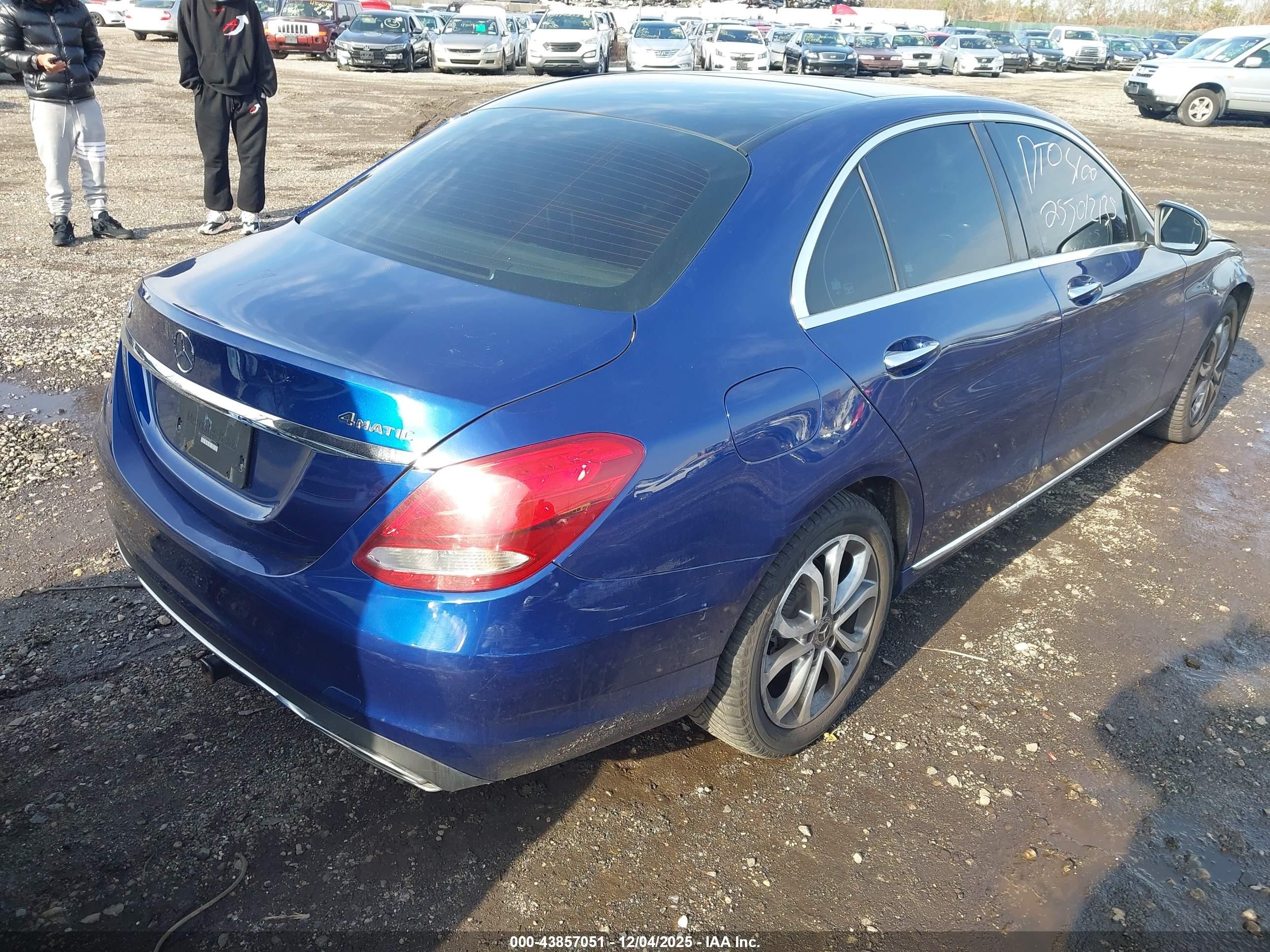 2018 Mercedes-benz C 300 4matic Blue vin: WDDWF4KB3JR377987