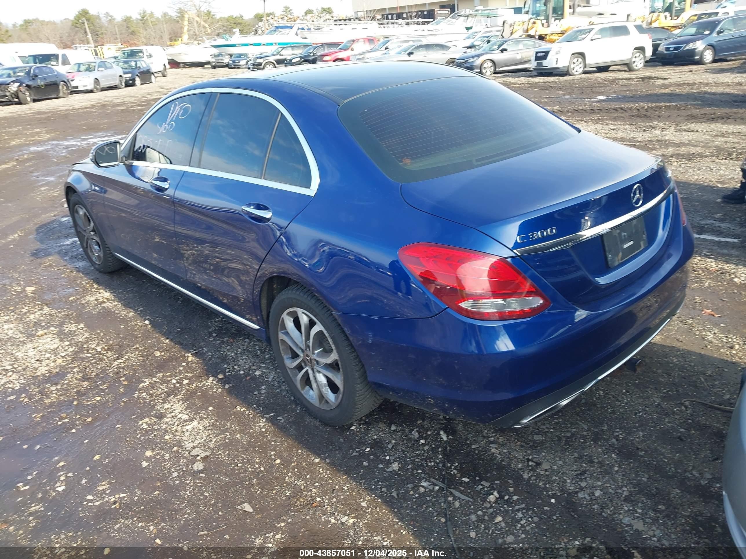 2018 Mercedes-benz C 300 4matic Blue vin: WDDWF4KB3JR377987