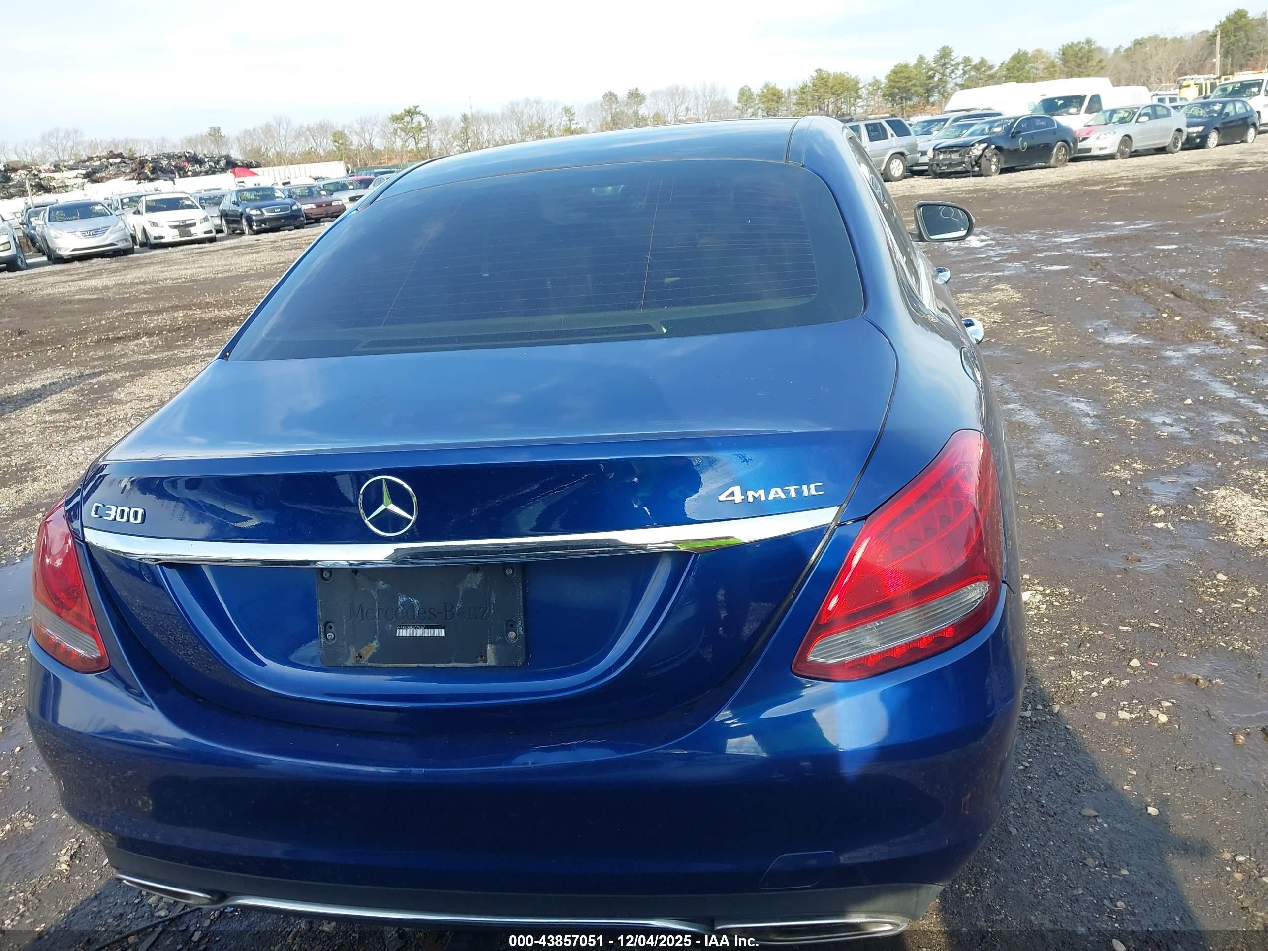 2018 Mercedes-benz C 300 4matic Blue vin: WDDWF4KB3JR377987